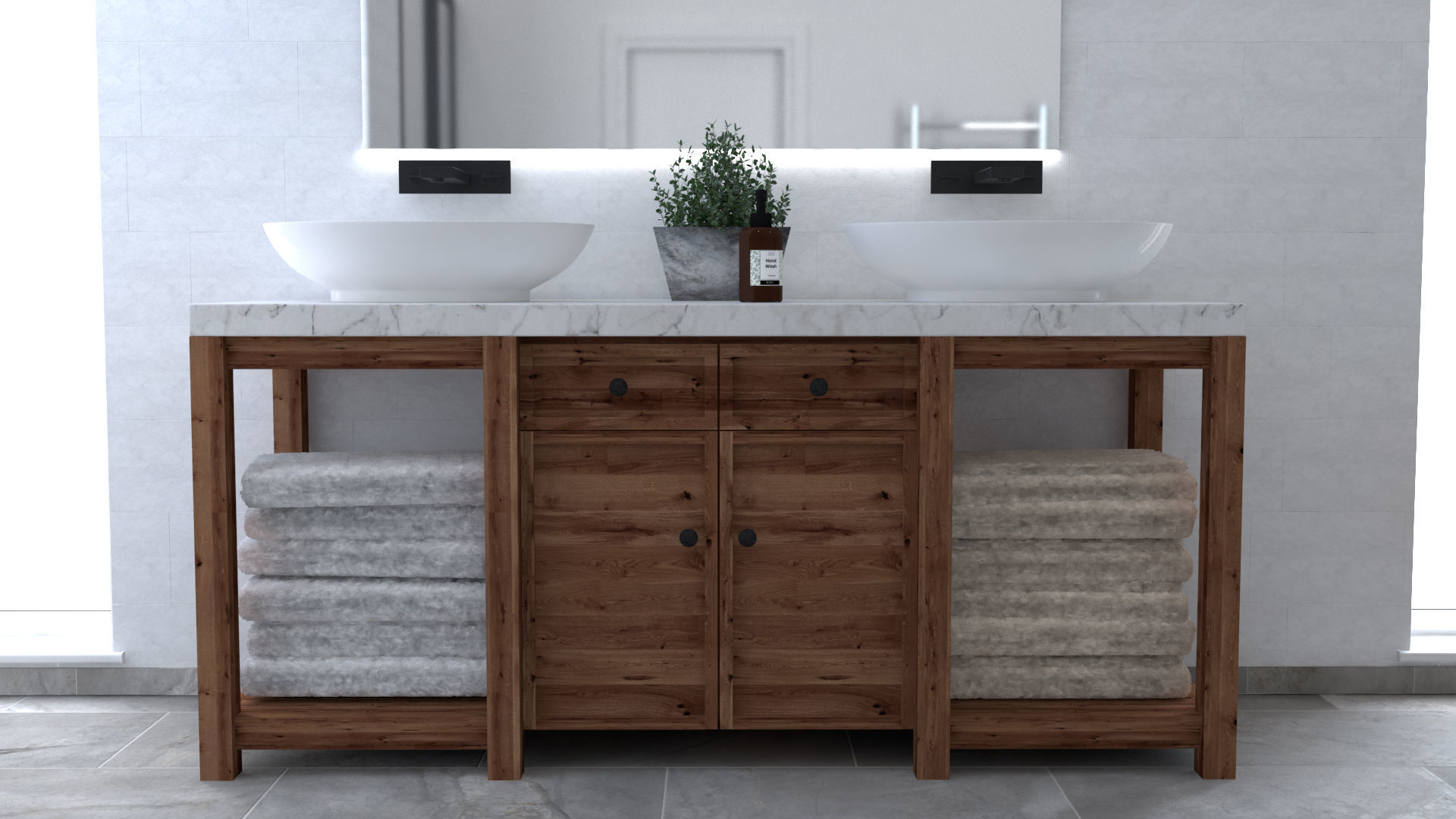 Modern Vanity 3D model_1