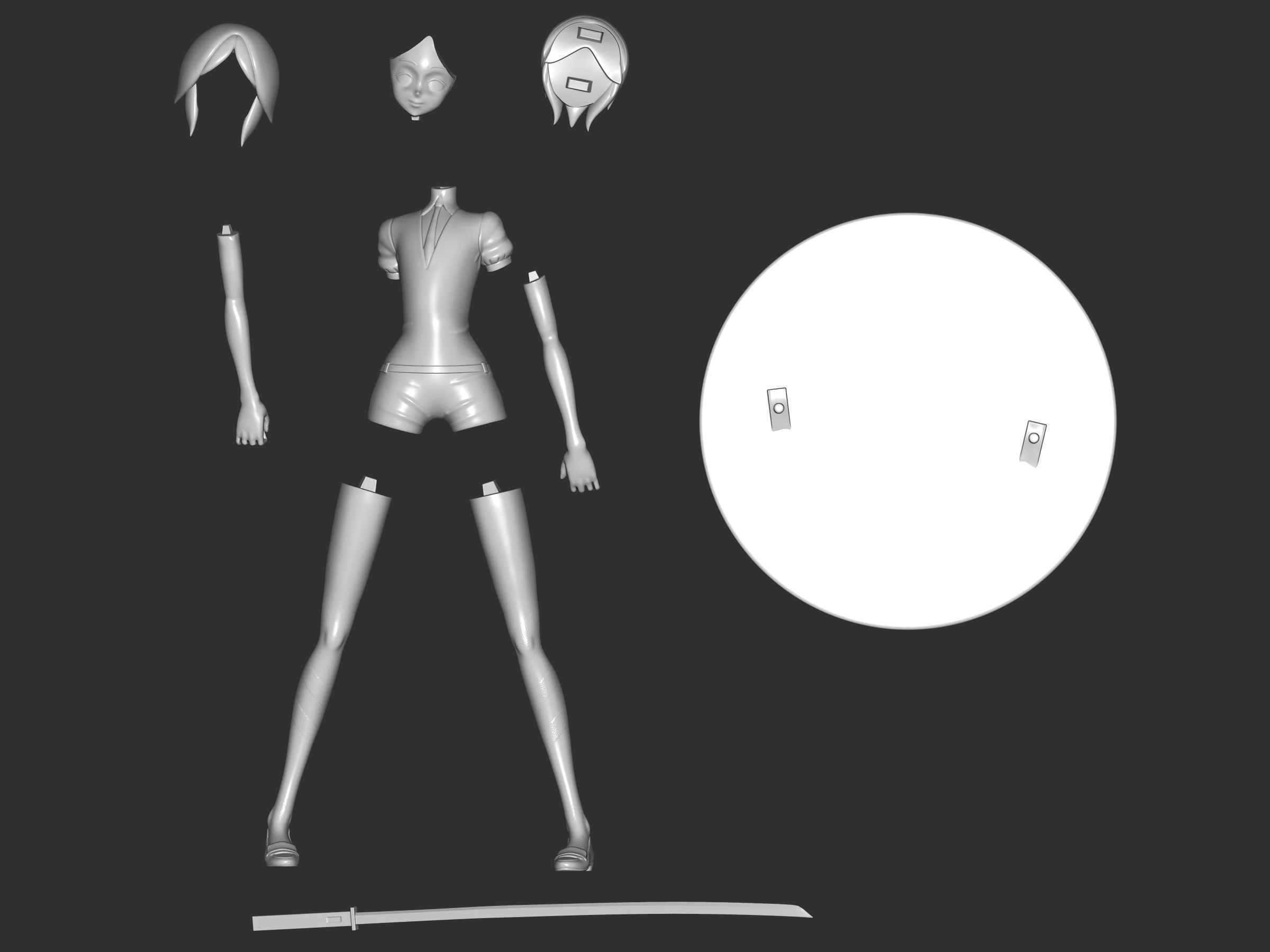 phosphophyllite  agatha version 3D print model_11