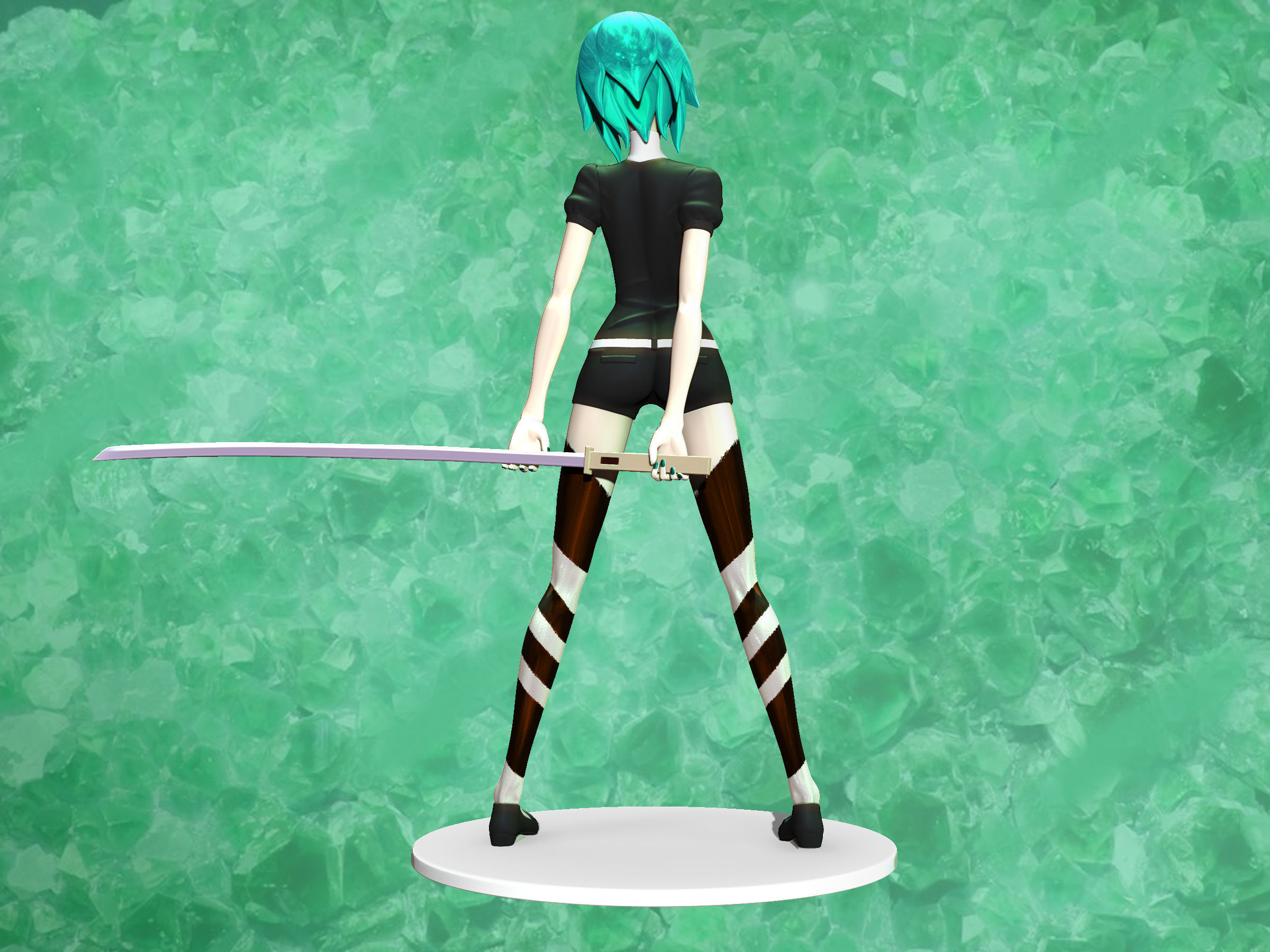 phosphophyllite  agatha version 3D print model_4