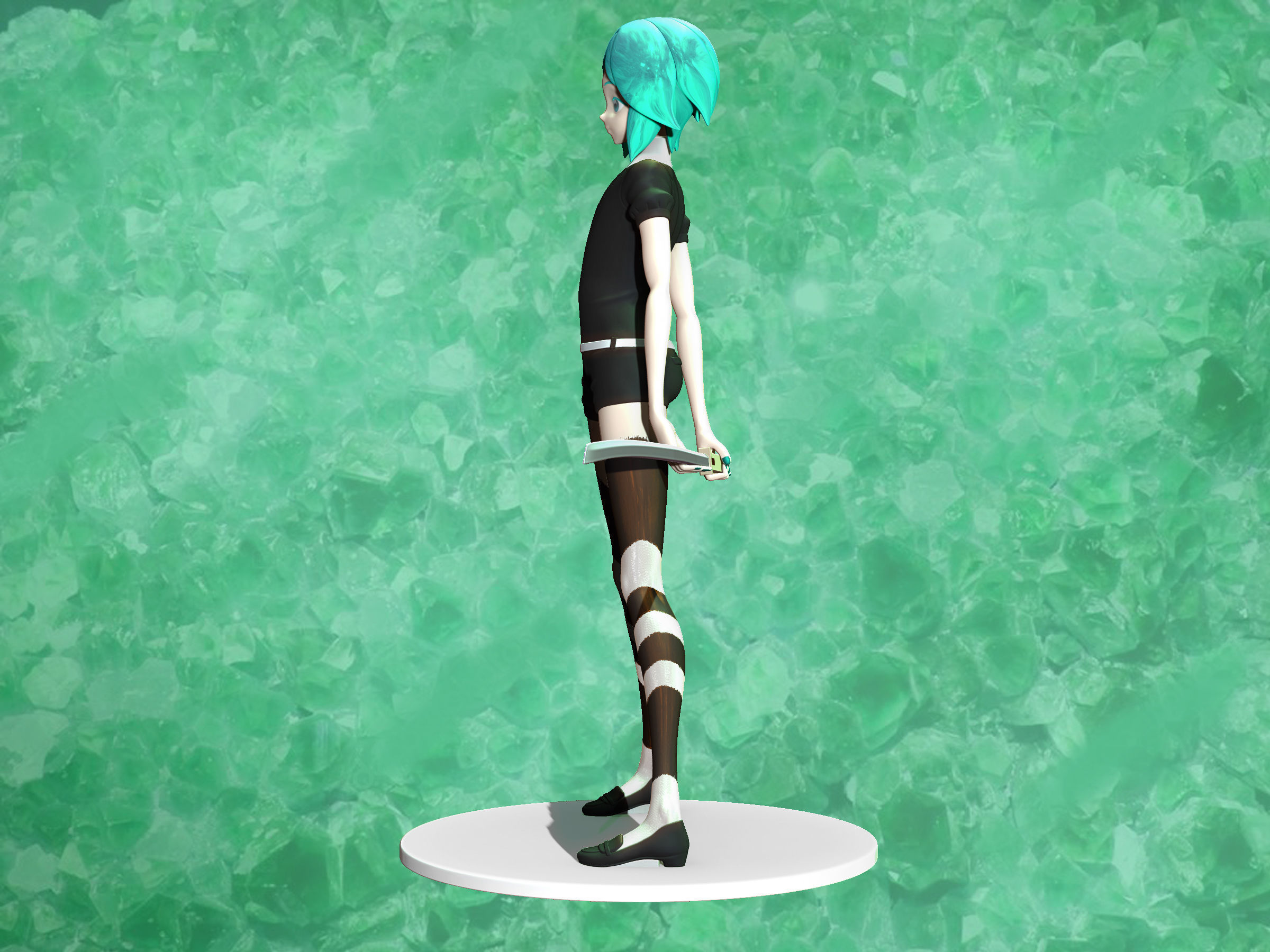 phosphophyllite  agatha version 3D print model_3