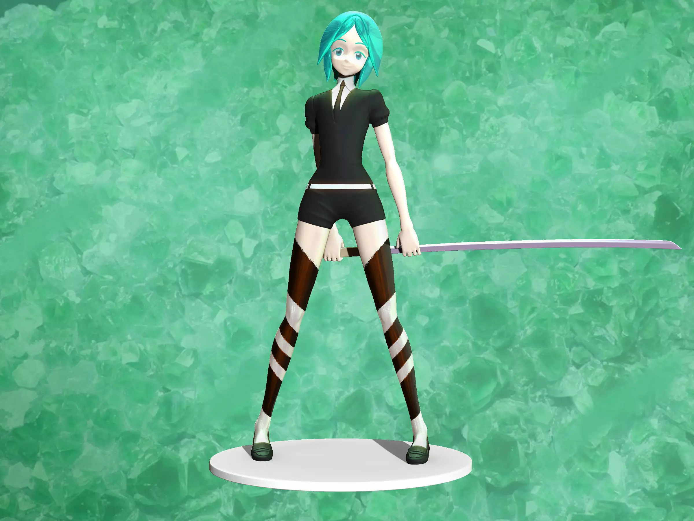phosphophyllite  agatha version 3D print model_0
