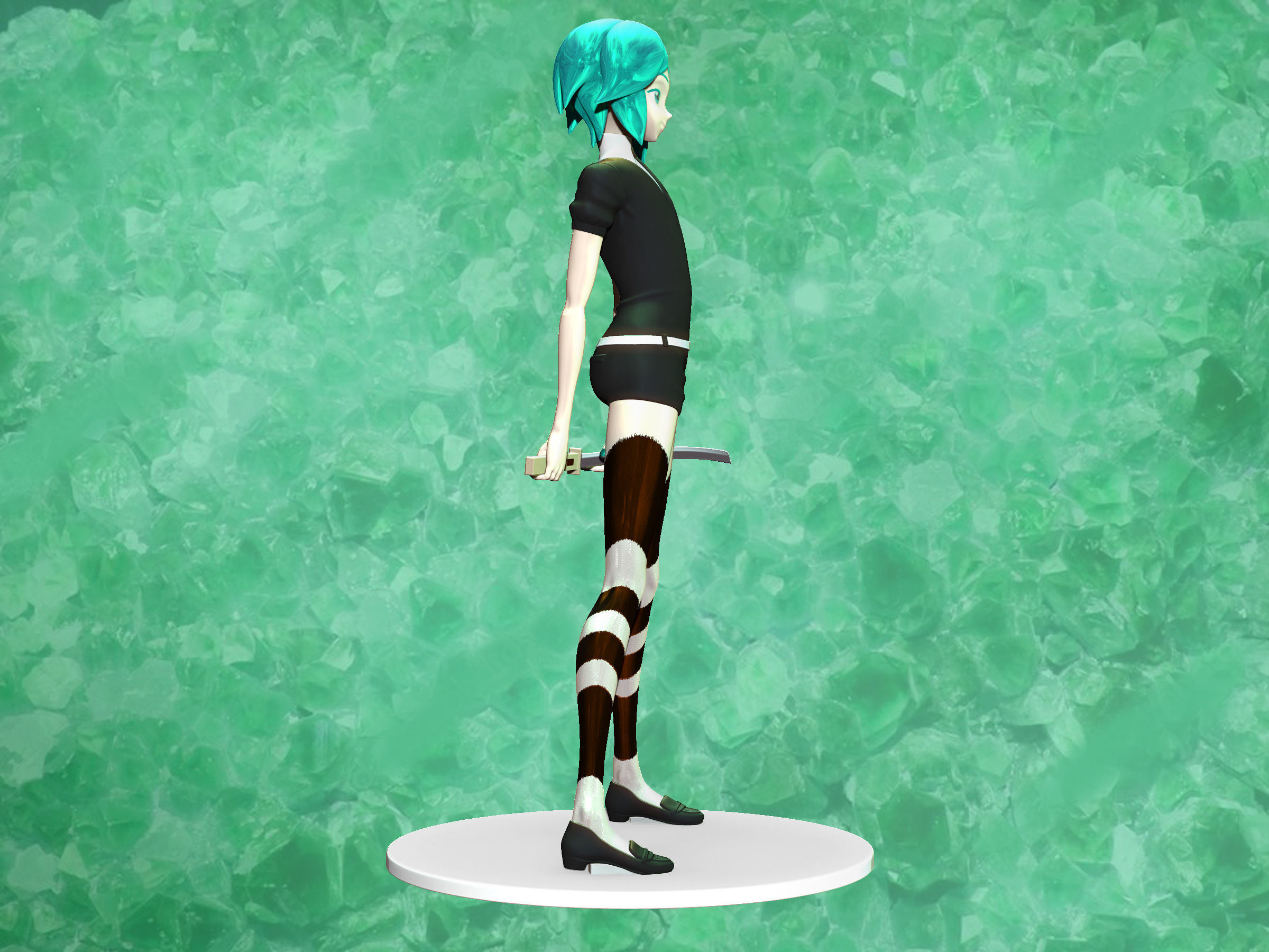 phosphophyllite  agatha version 3D print model_5