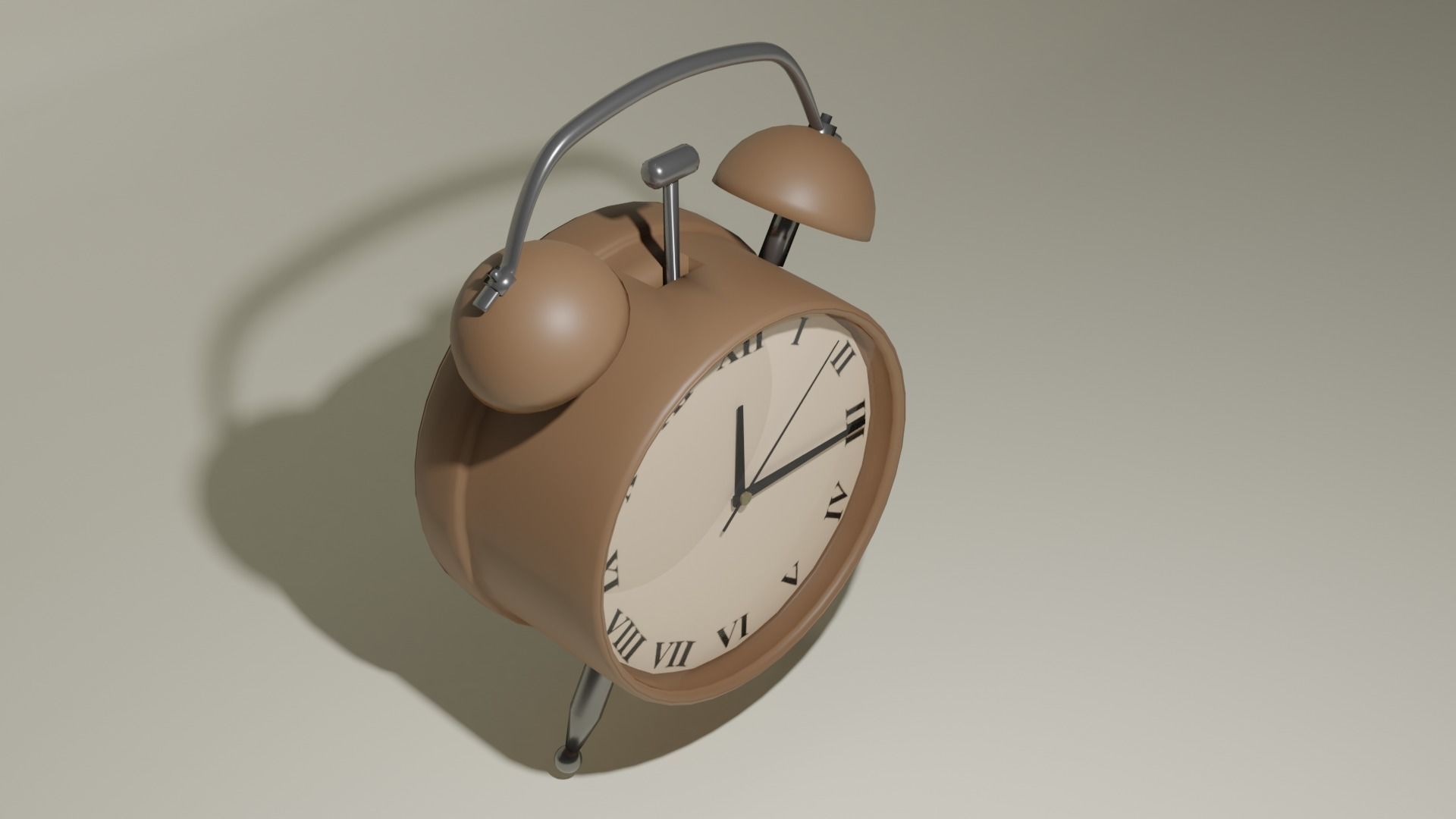 Tabletop Clock Free low-poly 3D model_1