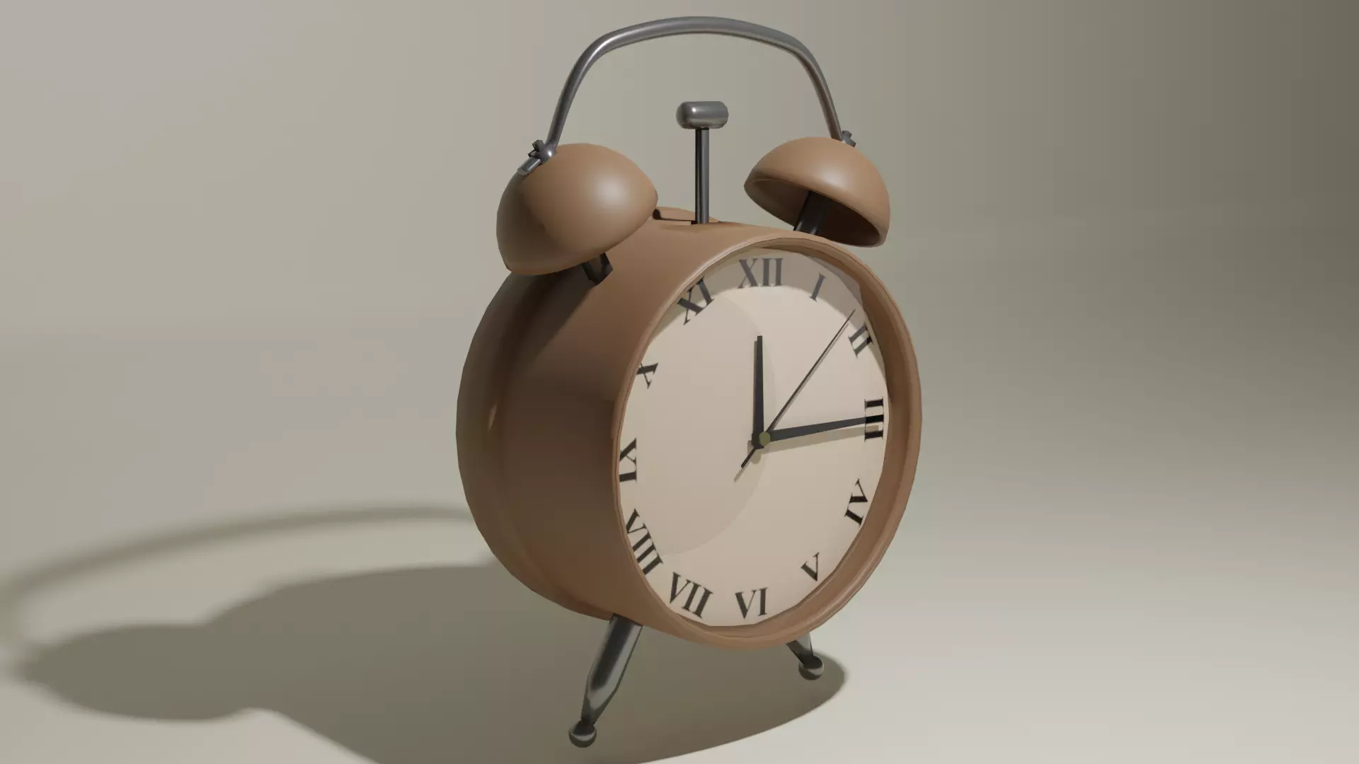 Tabletop Clock Free low-poly 3D model_0