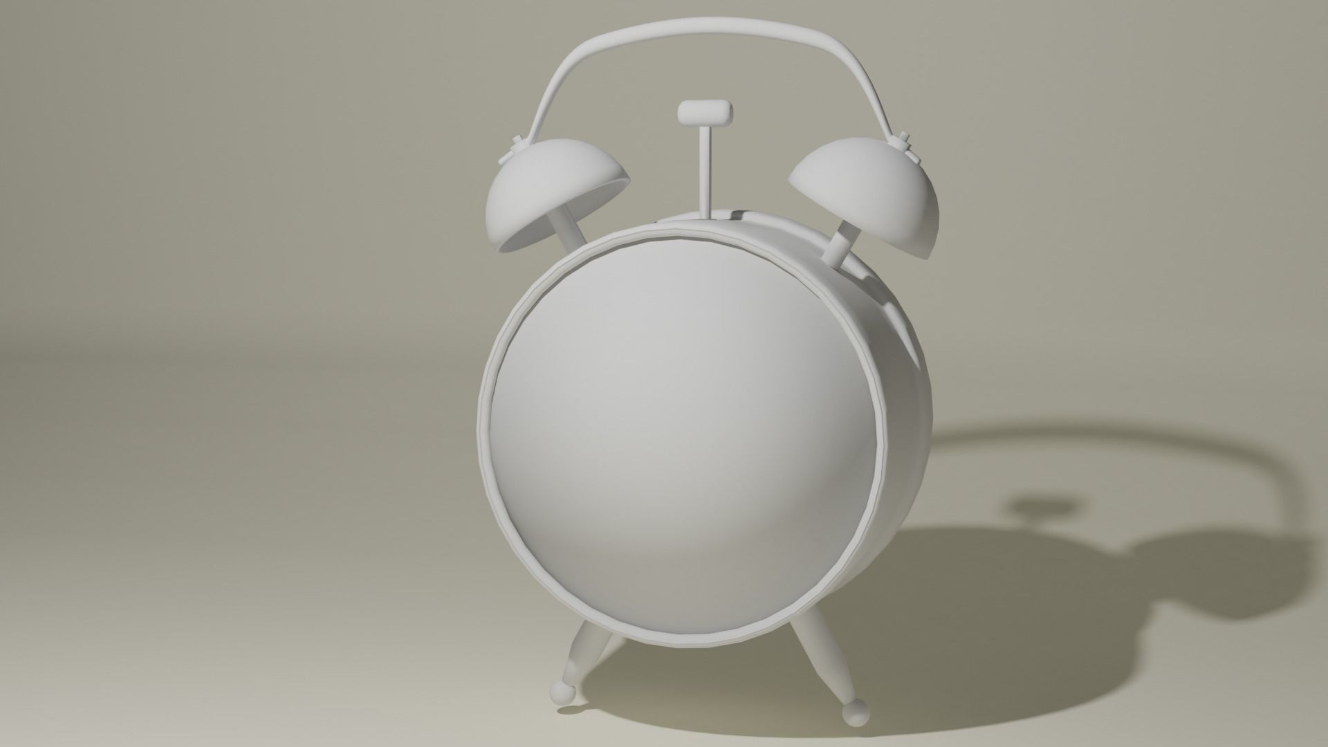 Tabletop Clock Free low-poly 3D model_3