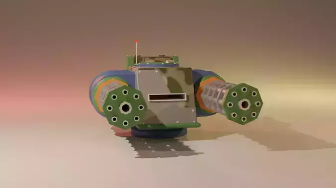 Machine gun - lowpoly model