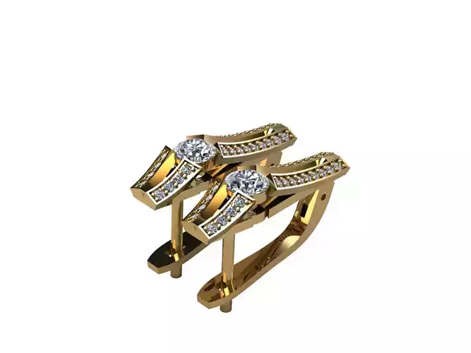 Earrings with diamonds und1013