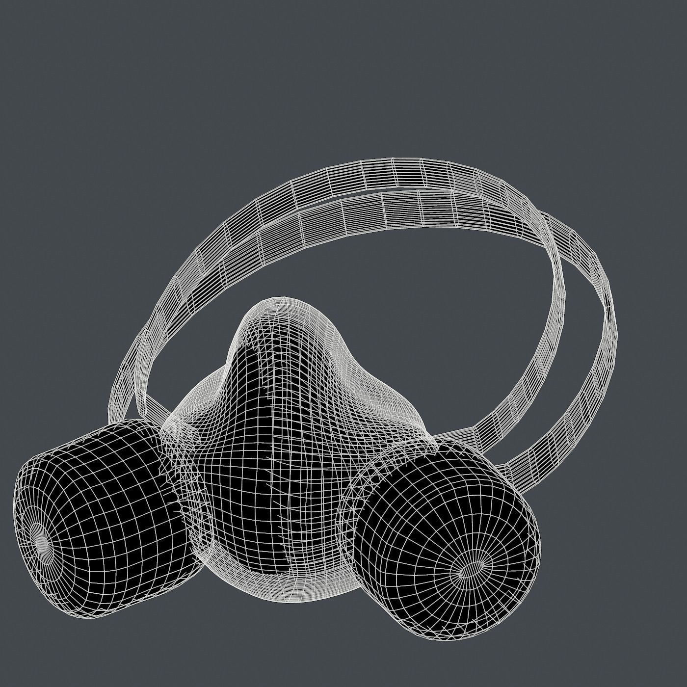 Gas mask helmet 3d model scifi Low-poly Low-poly 3D model Low-poly 3D model_6