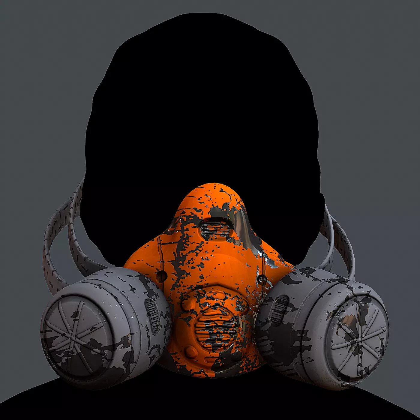 Gas mask helmet 3d model scifi Low-poly Low-poly 3D model Low-poly 3D model_0