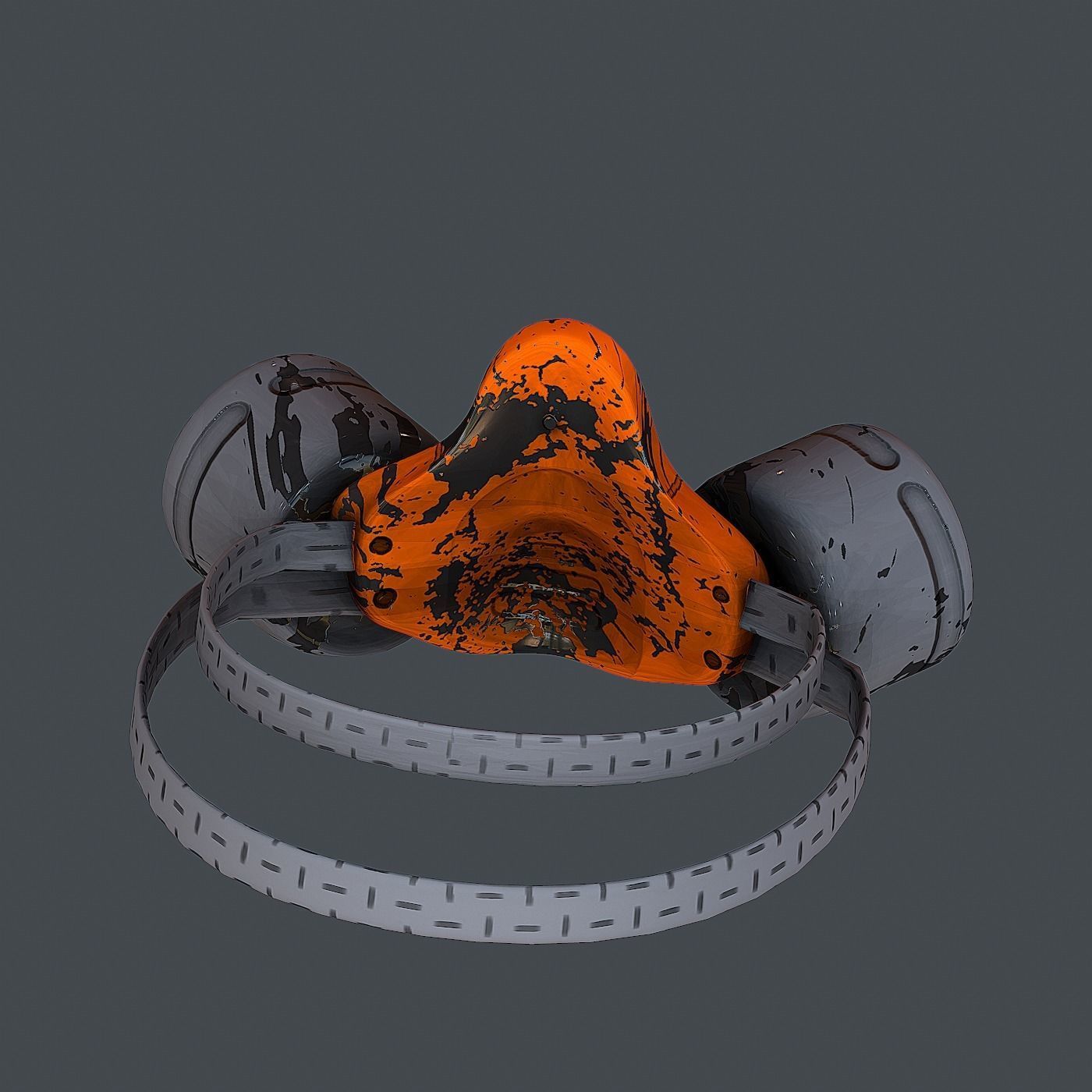 Gas mask helmet 3d model scifi Low-poly Low-poly 3D model Low-poly 3D model_4