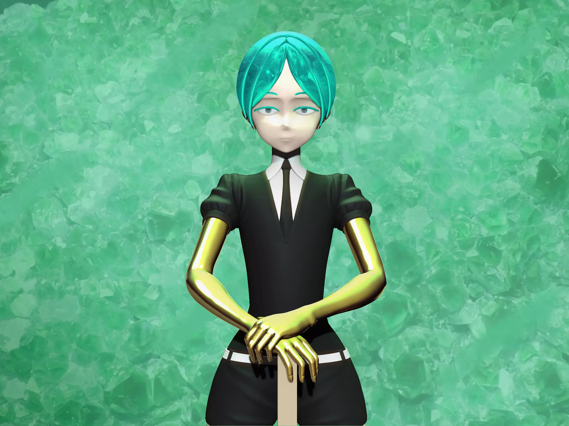 phosphophyllite  post winter version 3D print model_0
