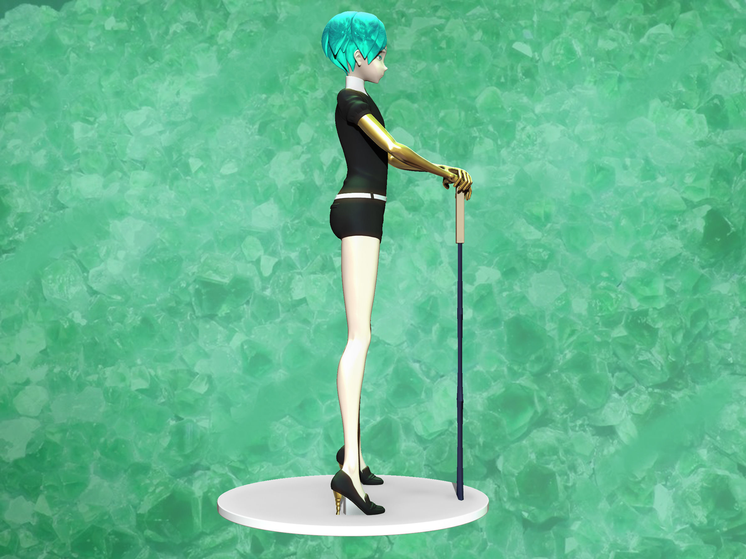 phosphophyllite  post winter version 3D print model_5
