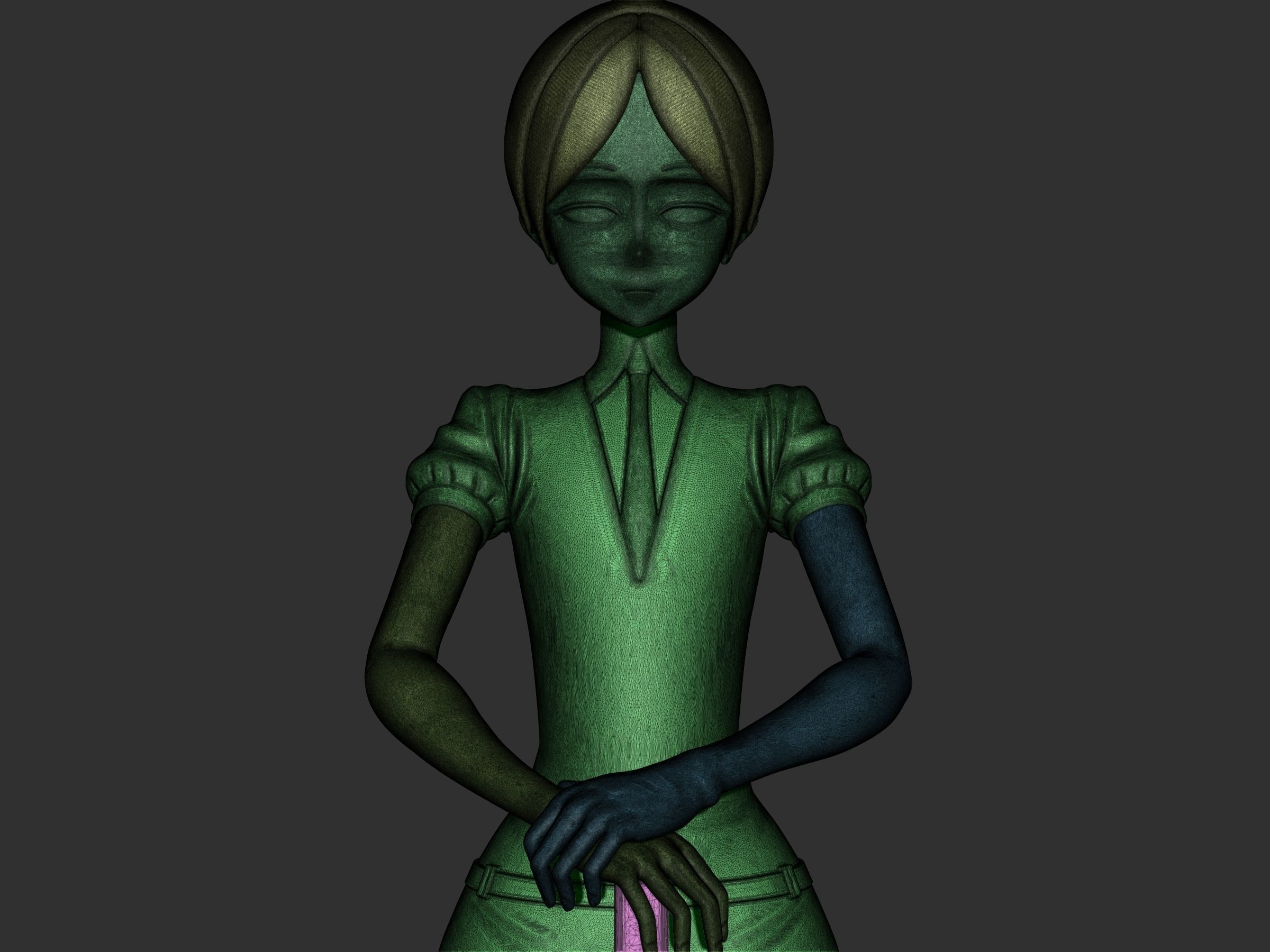 phosphophyllite  post winter version 3D print model_10