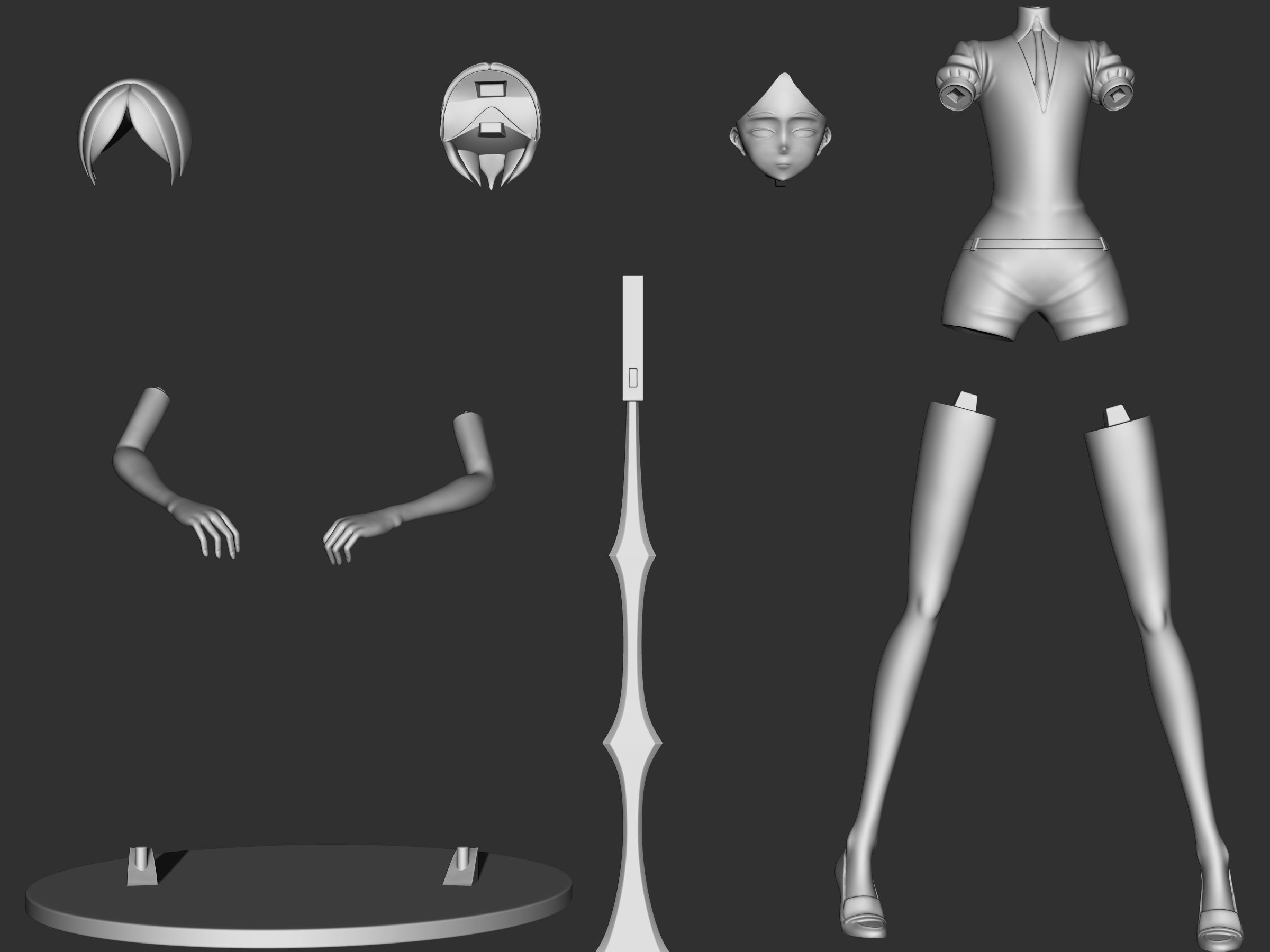 phosphophyllite  post winter version 3D print model_12