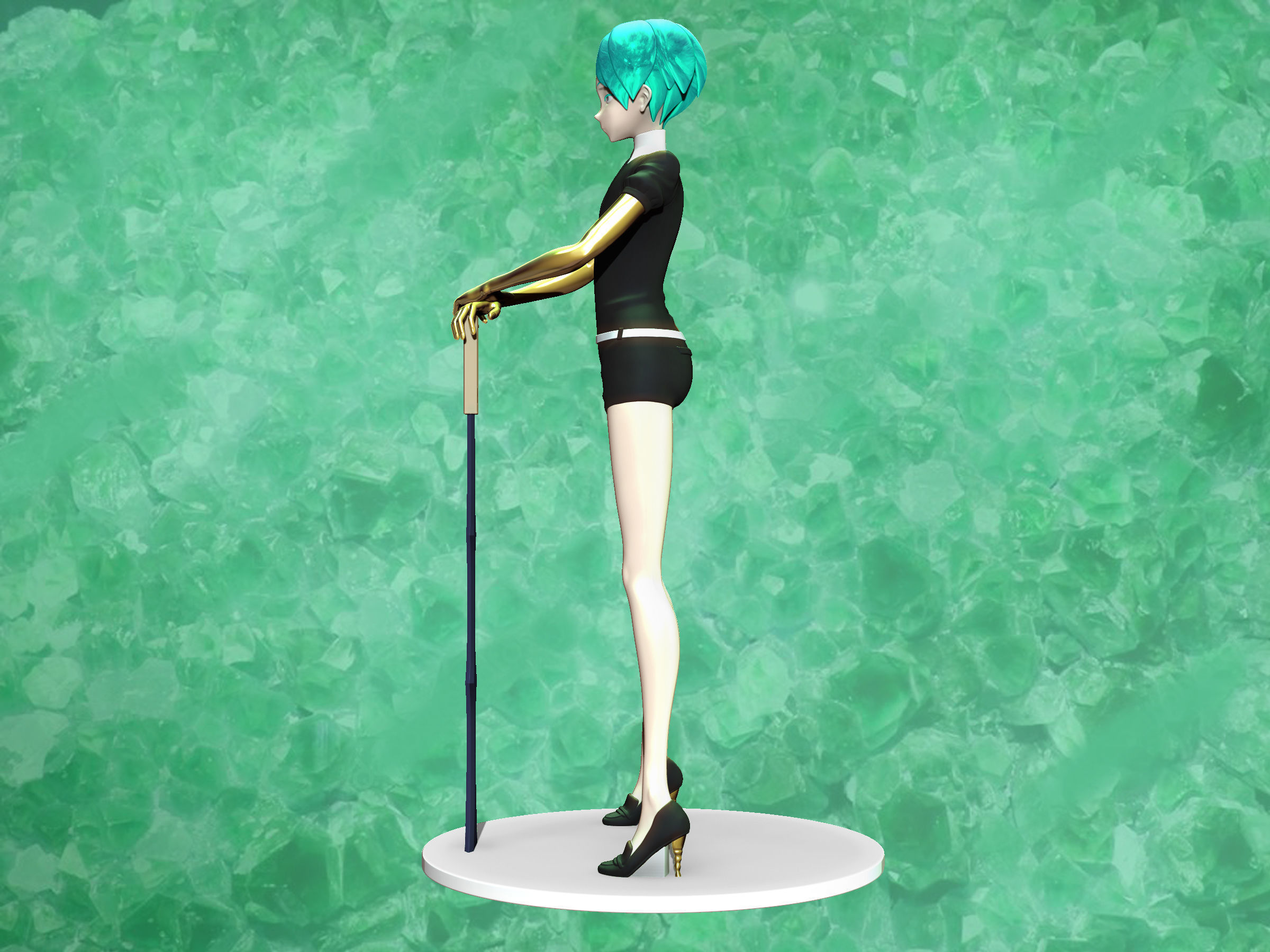 phosphophyllite  post winter version 3D print model_3