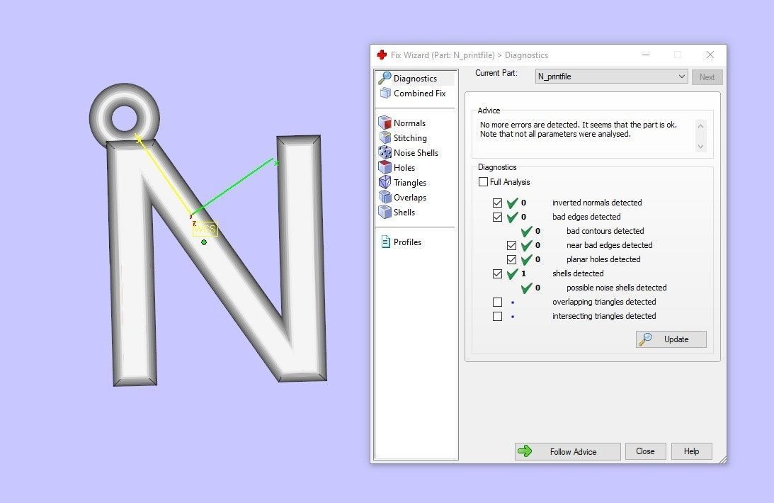 Heart Alphabet N 3D print model_12