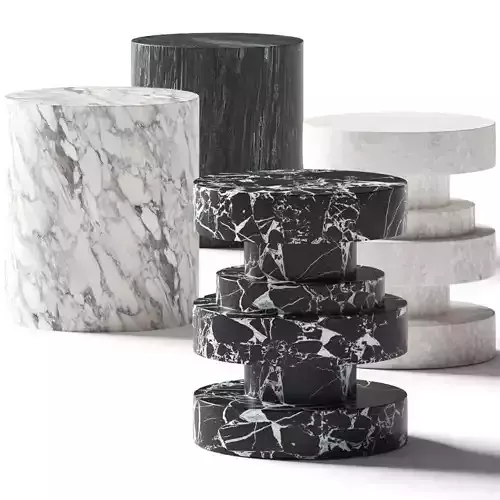 Kelly Wearstler Apollo and Monolith Coffee Tables 3D model