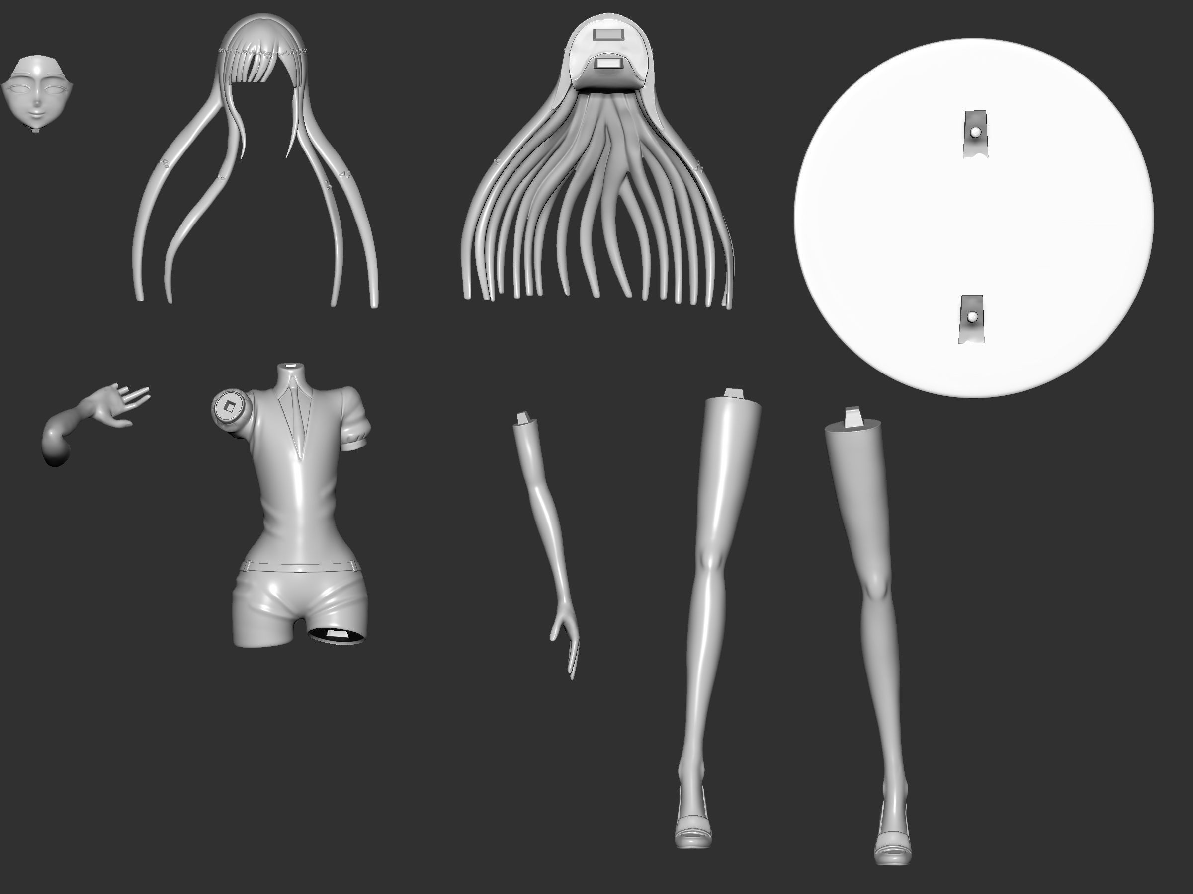 phosphophyllite  lapislazzuli version  3D print model_11