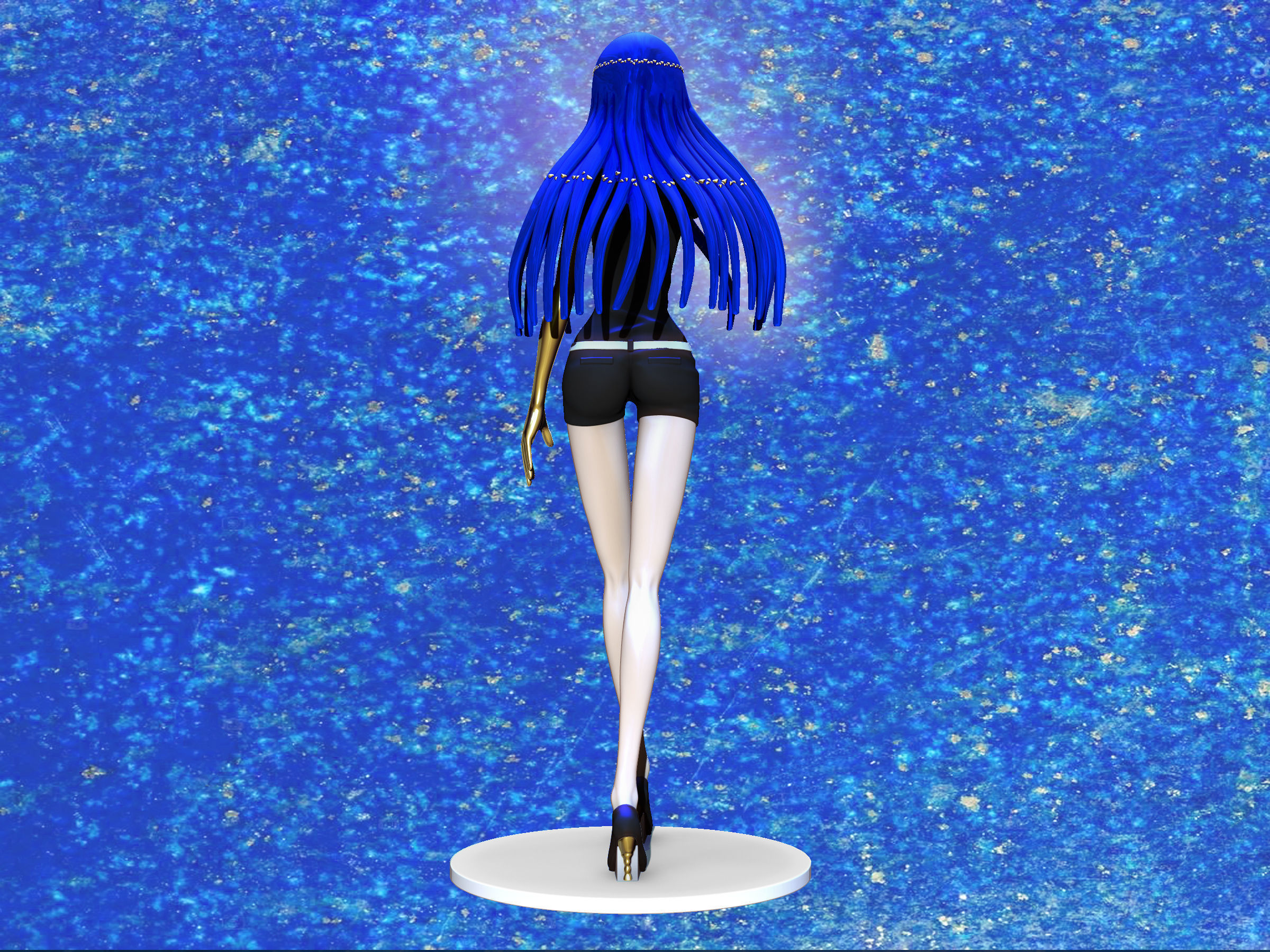 phosphophyllite  lapislazzuli version  3D print model_4