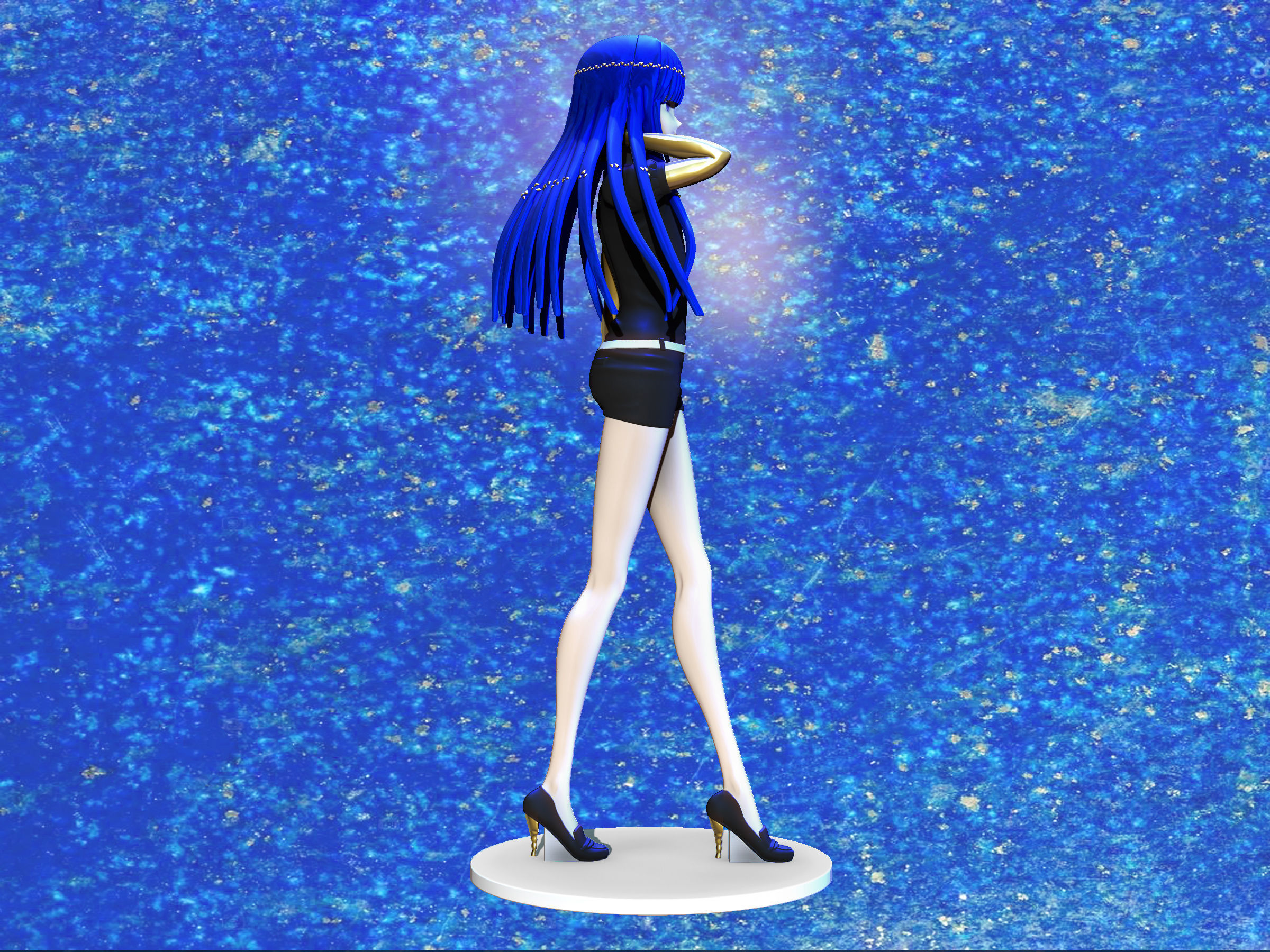 phosphophyllite  lapislazzuli version  3D print model_5