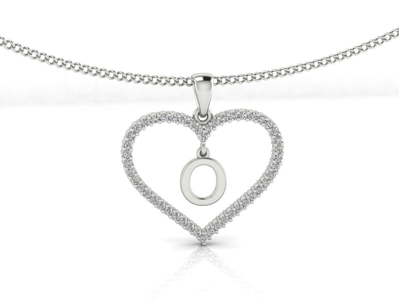 Heart Alphabet O 3D print model_2