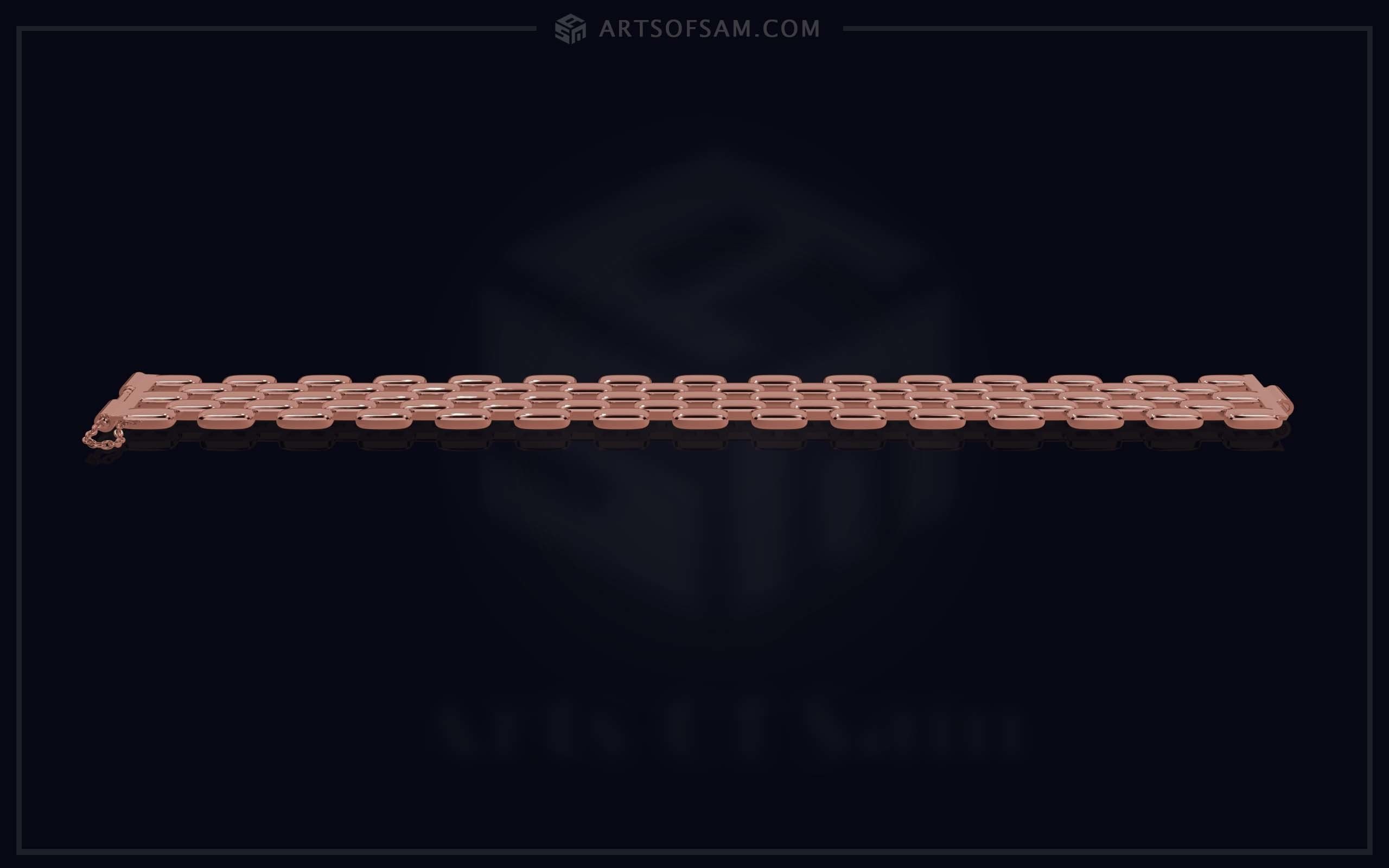 Creative Brick Style Bracelet 3D print model_2