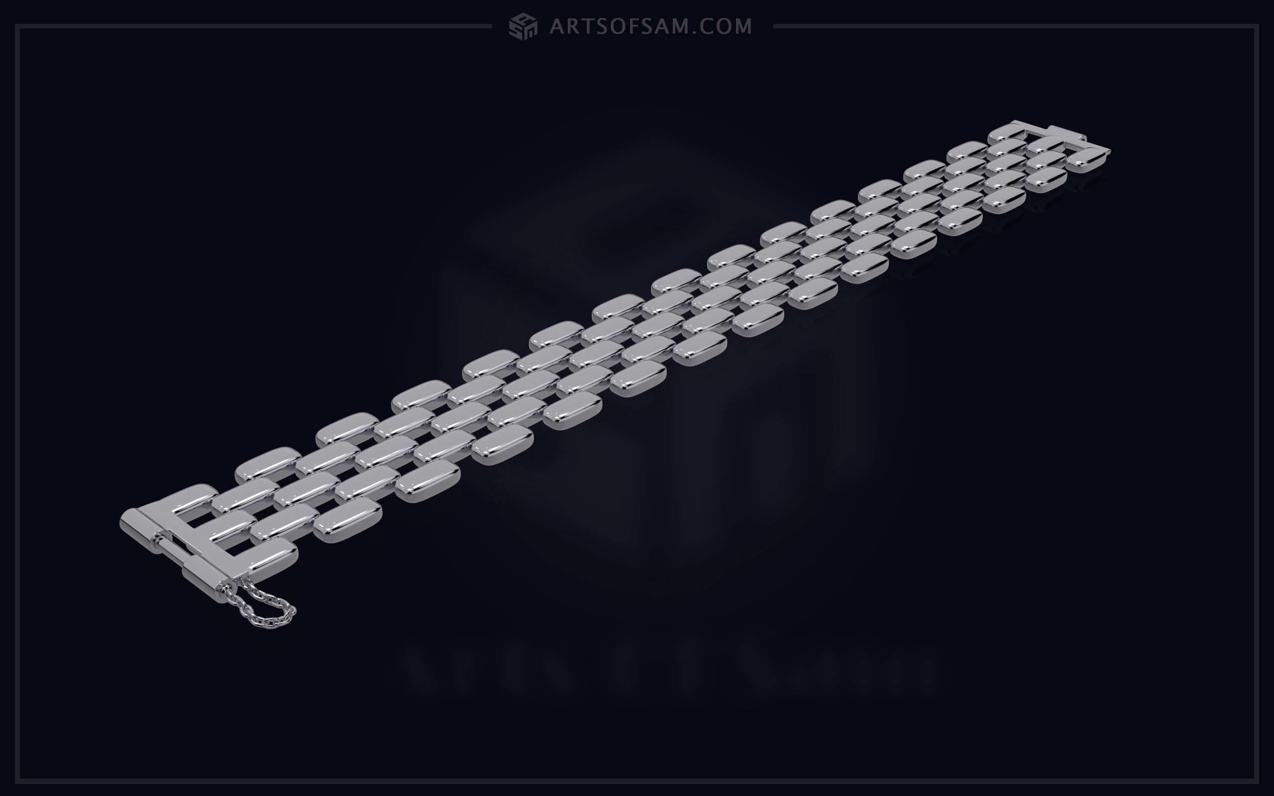 Creative Brick Style Bracelet 3D print model_4