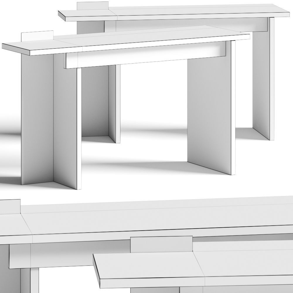 Van Rossum Stijl Console Table 3D model_1