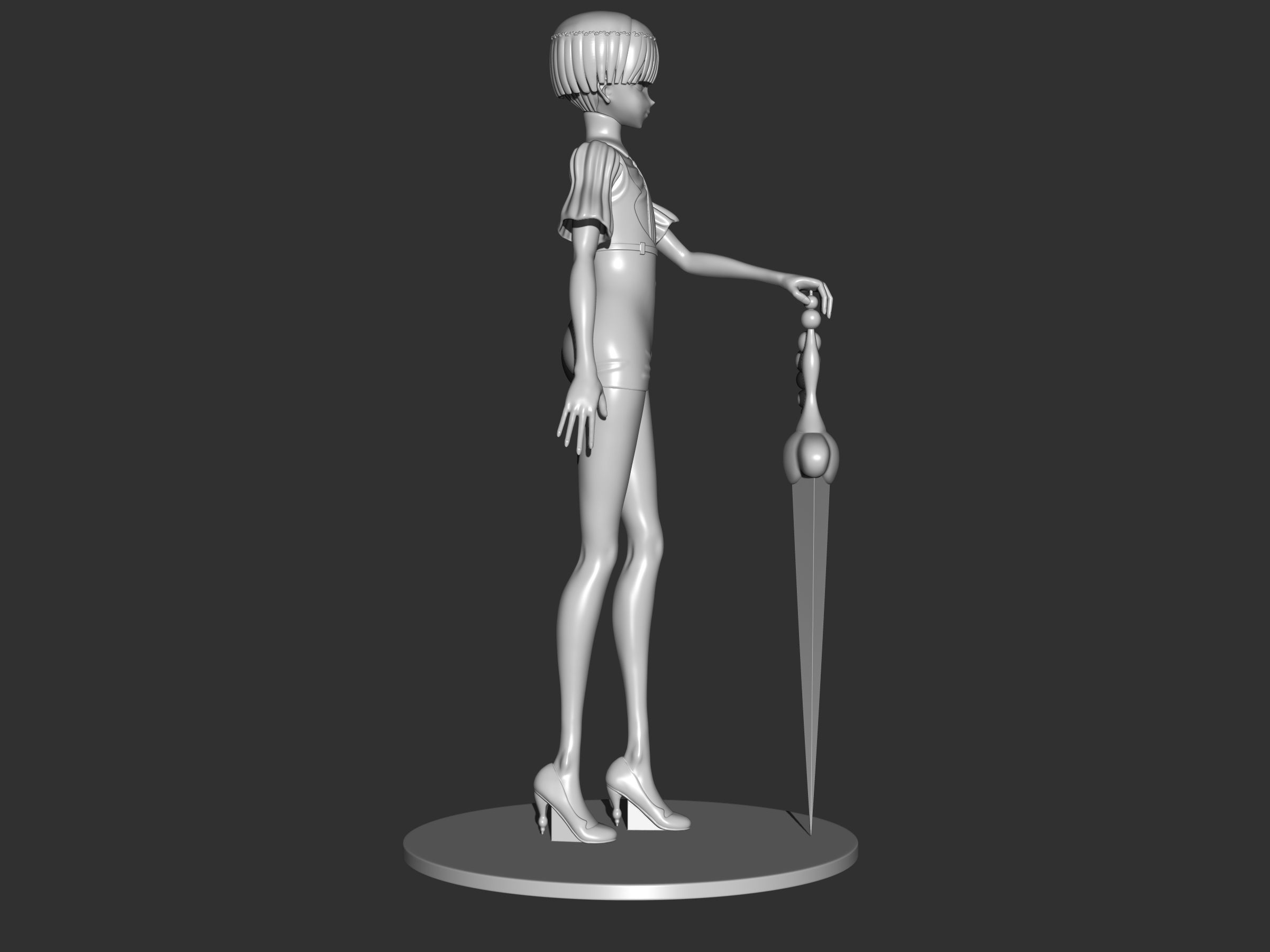 phosphophyllite  post moon version 3D print model_10