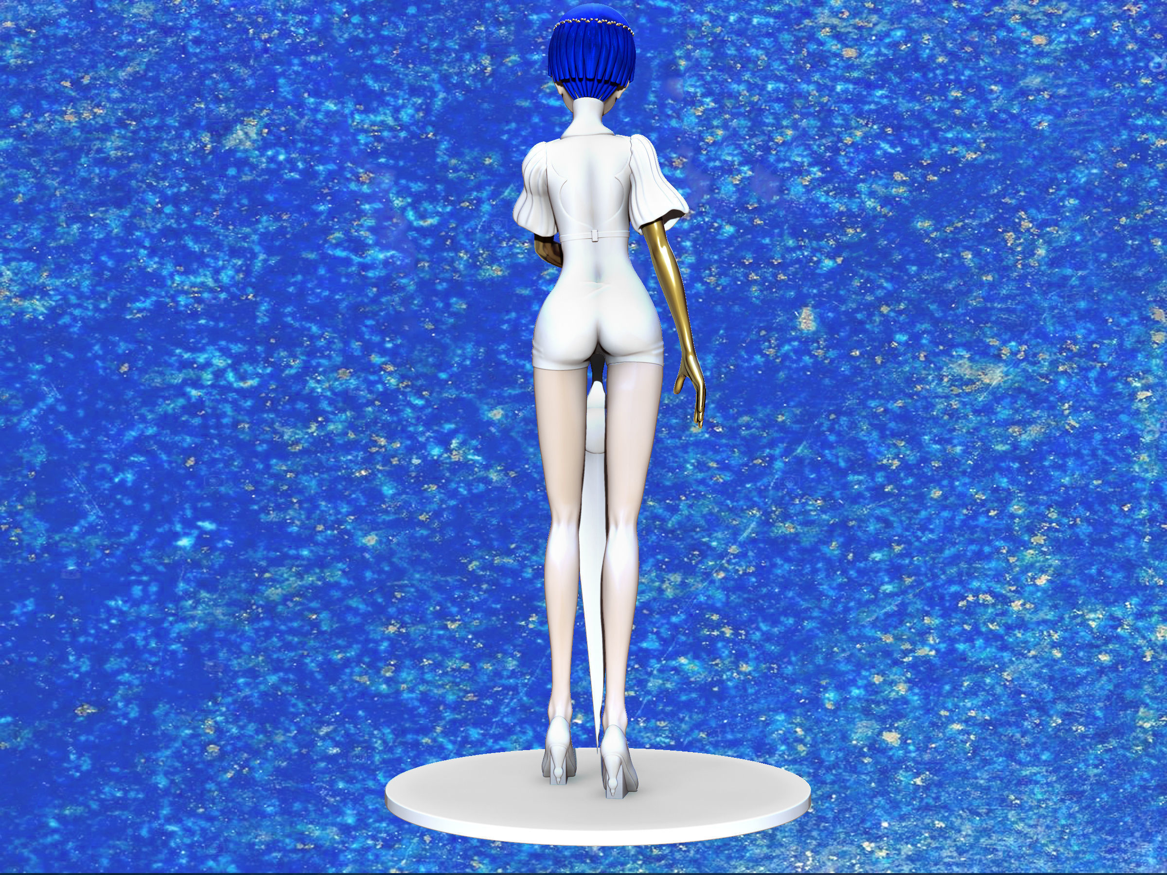 phosphophyllite  post moon version 3D print model_4