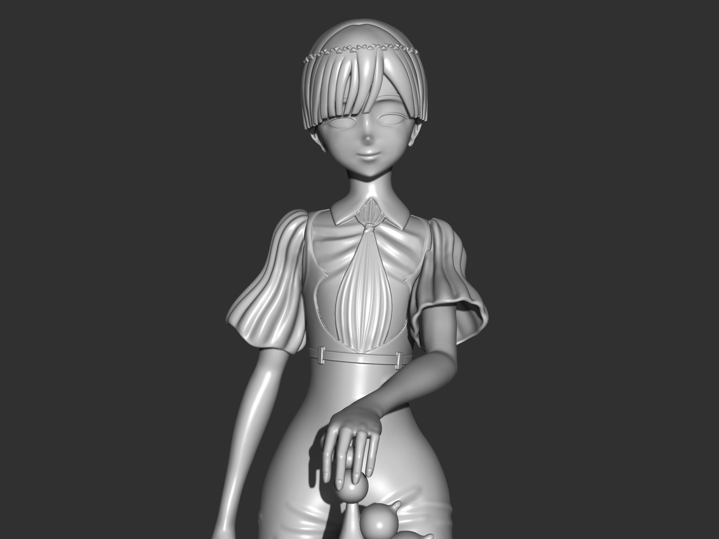 phosphophyllite  post moon version 3D print model_8