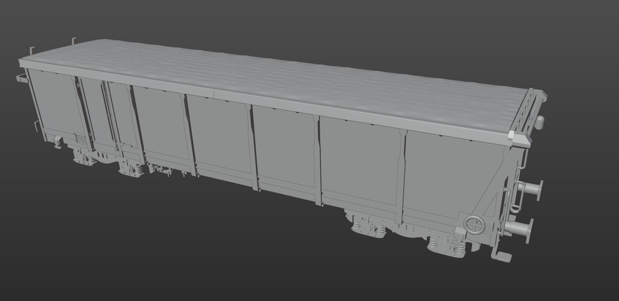 Pre supported H0 1-87 scale Tamns 895 freight car 3D print model_10