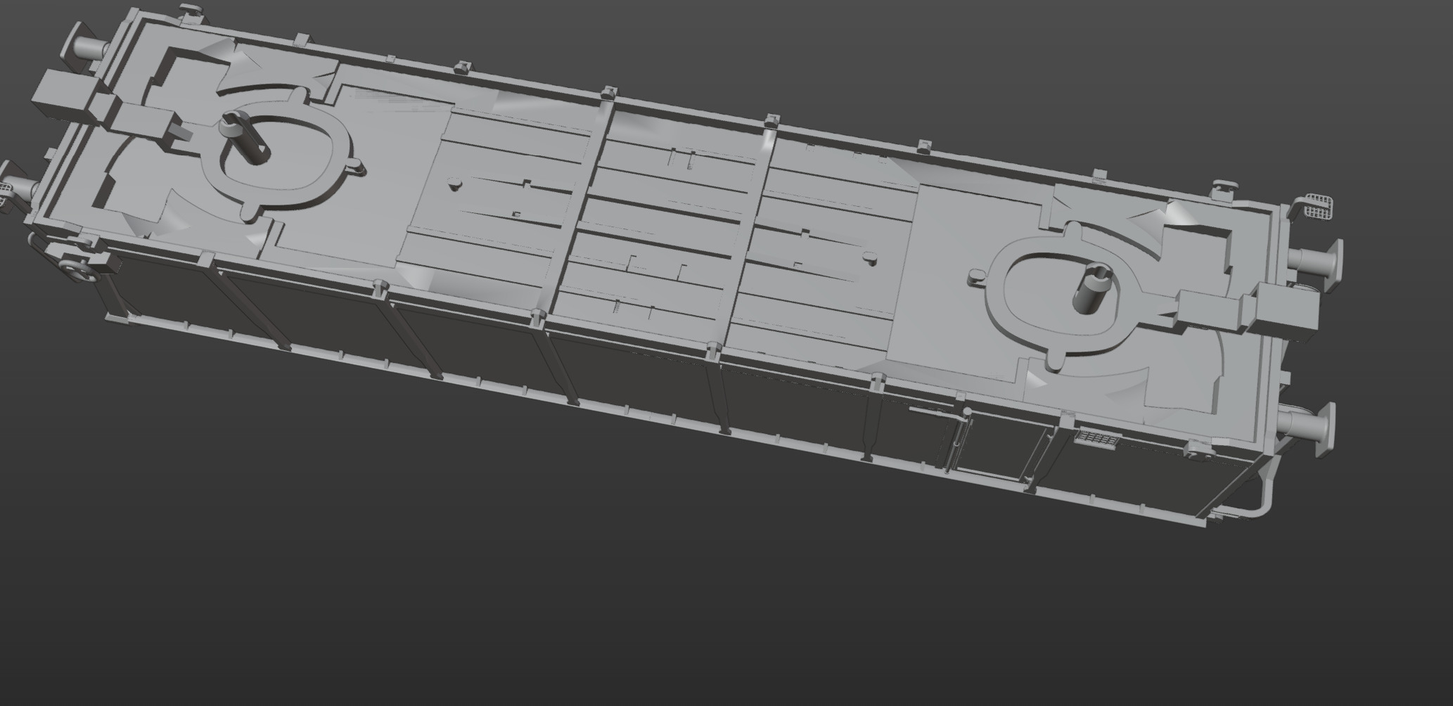 Pre supported H0 1-87 scale Tamns 895 freight car 3D print model_15