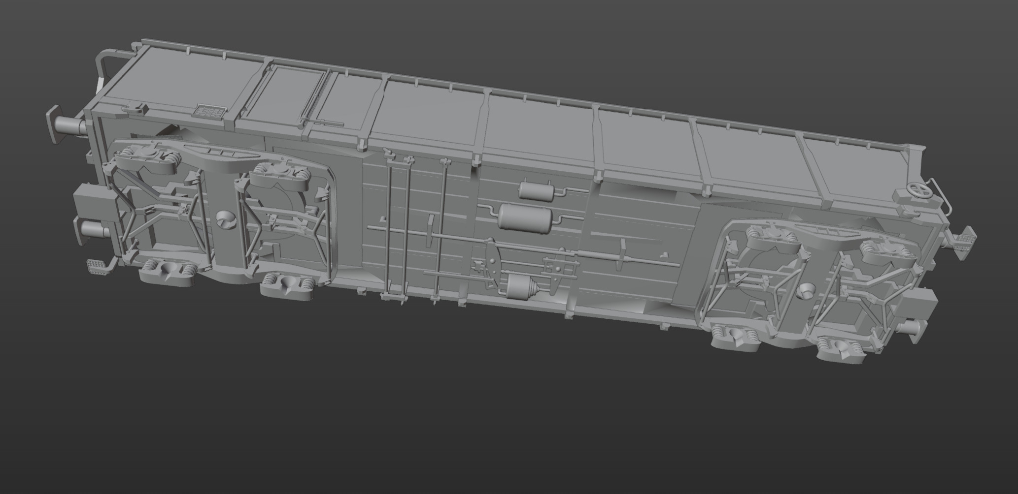 Pre supported H0 1-87 scale Tamns 895 freight car 3D print model_12