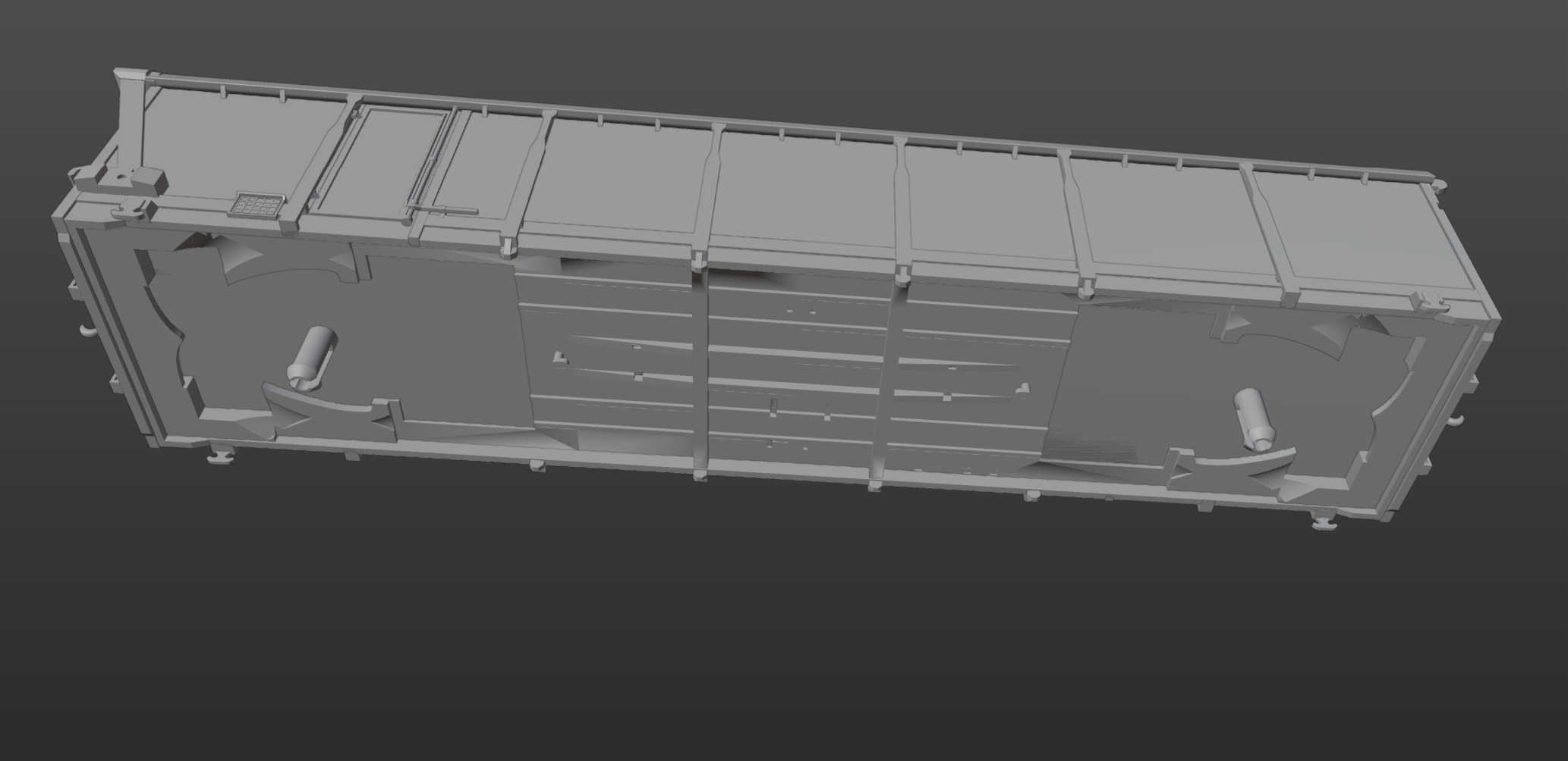 Pre supported H0 1-87 scale Tamns 895 freight car 3D print model_13