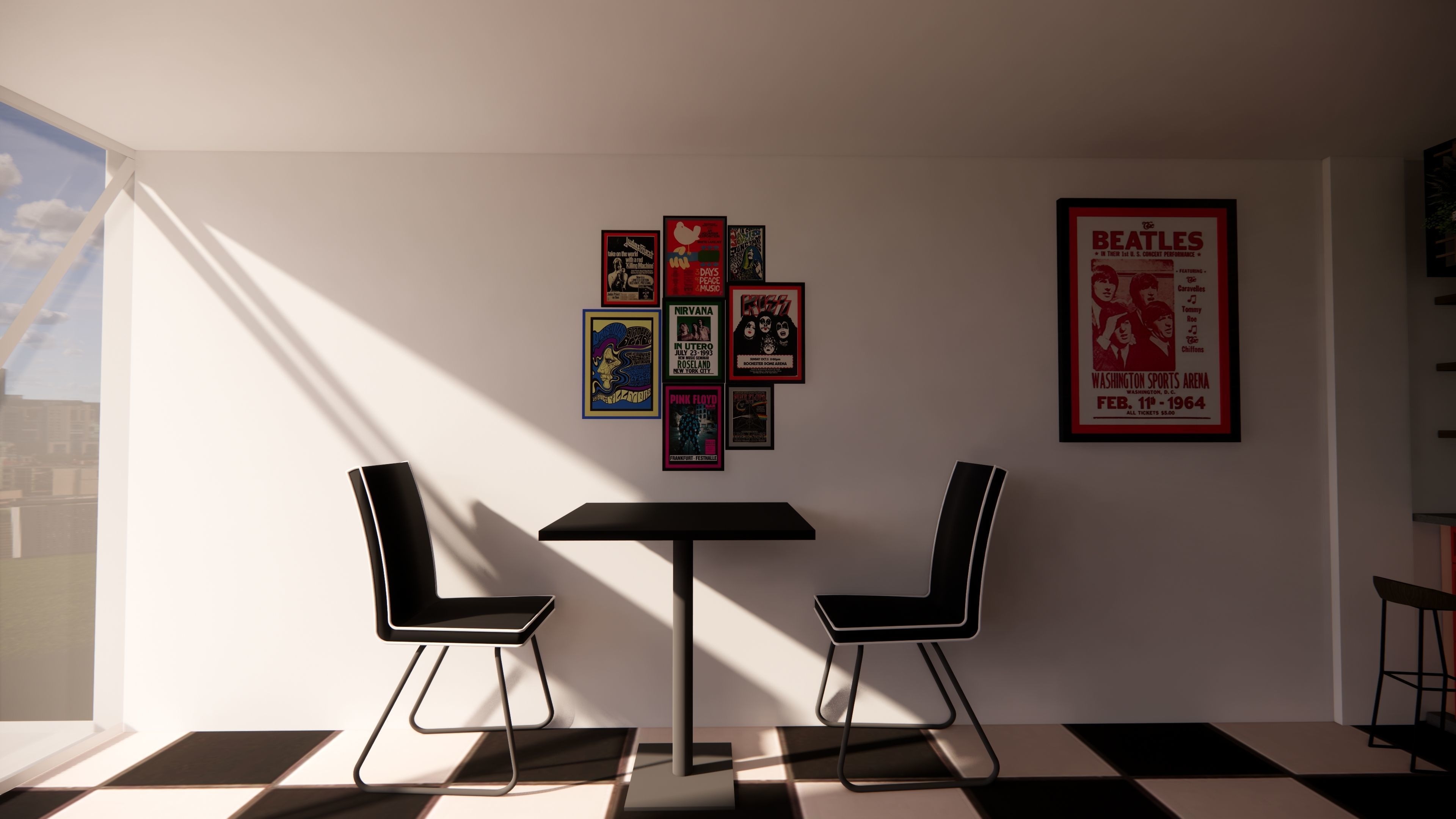 Coffee Shop with Vintage and Modern Design 3D model_6