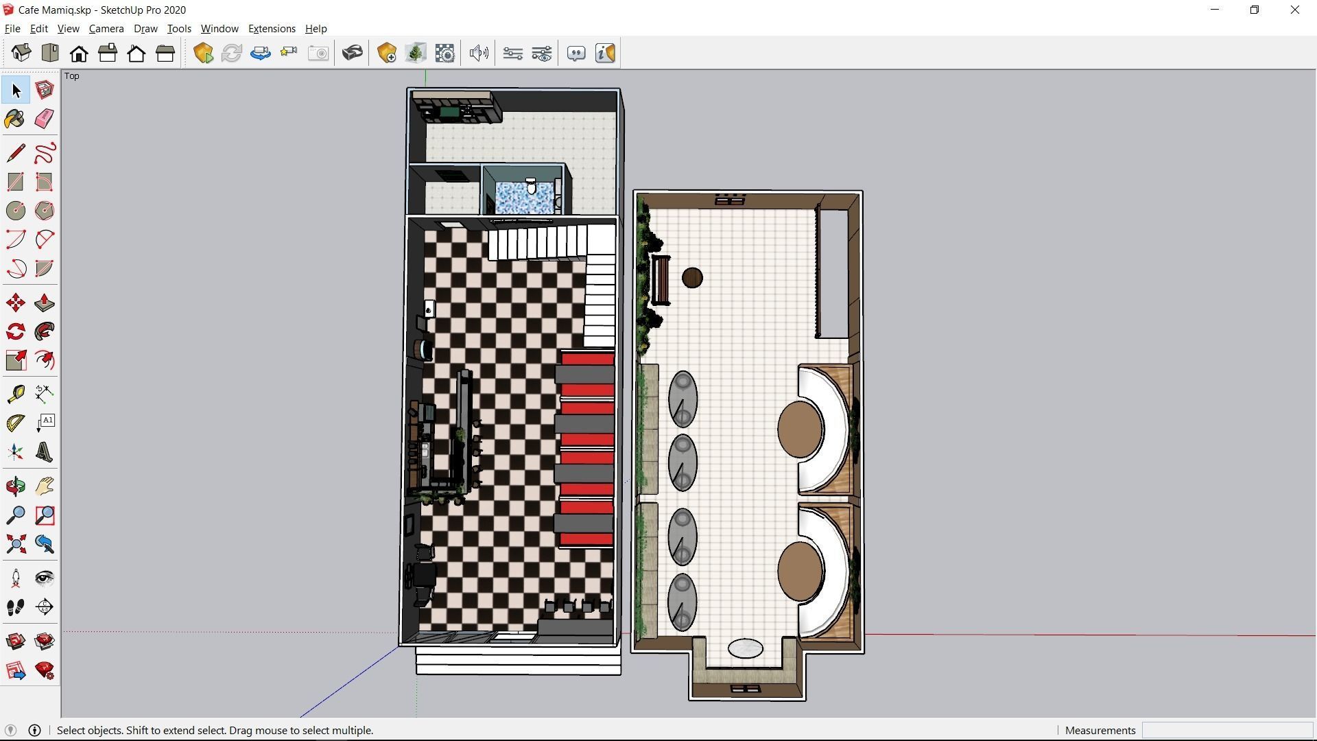 Coffee Shop with Vintage and Modern Design 3D model_16