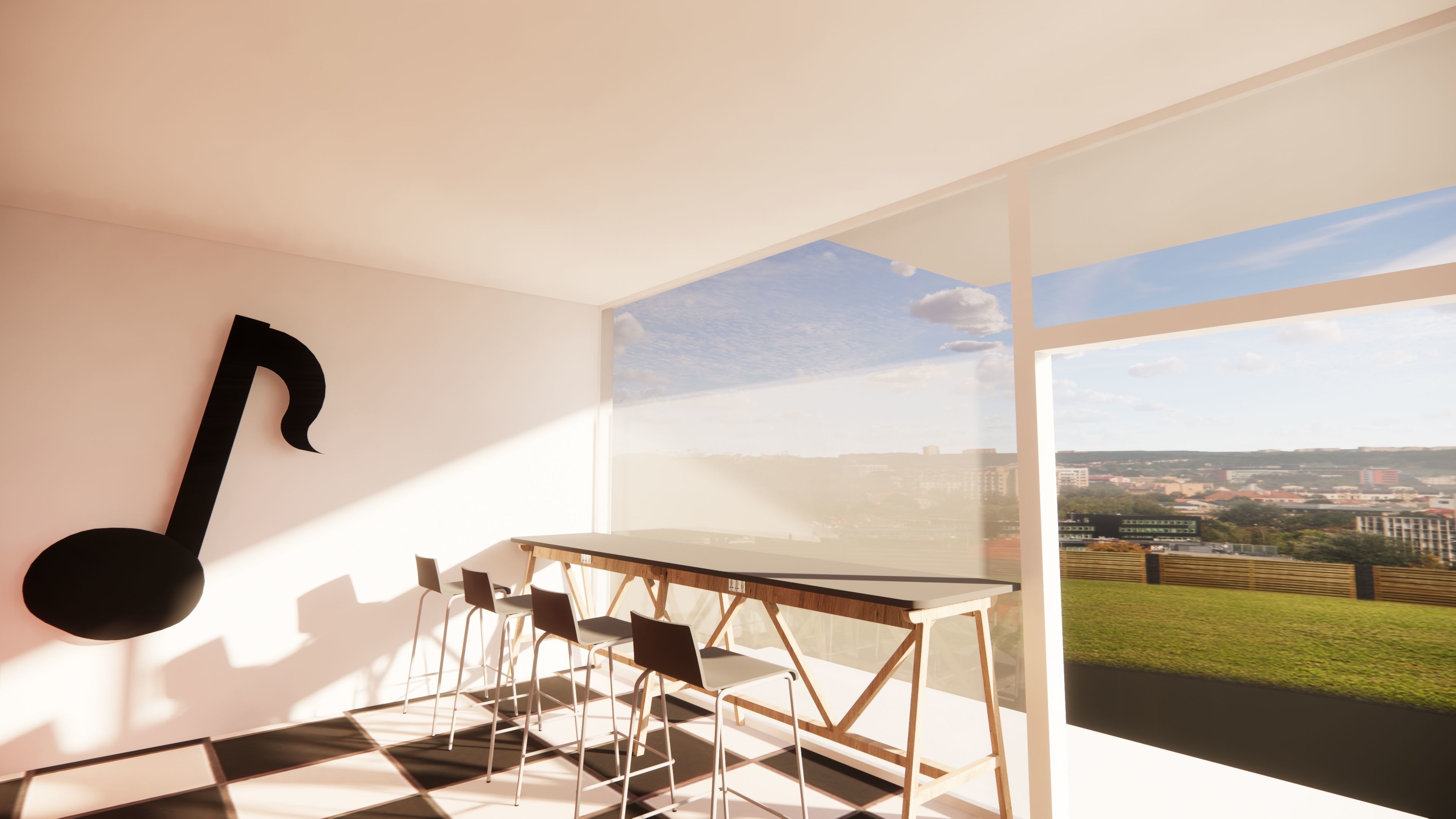 Coffee Shop with Vintage and Modern Design 3D model_3