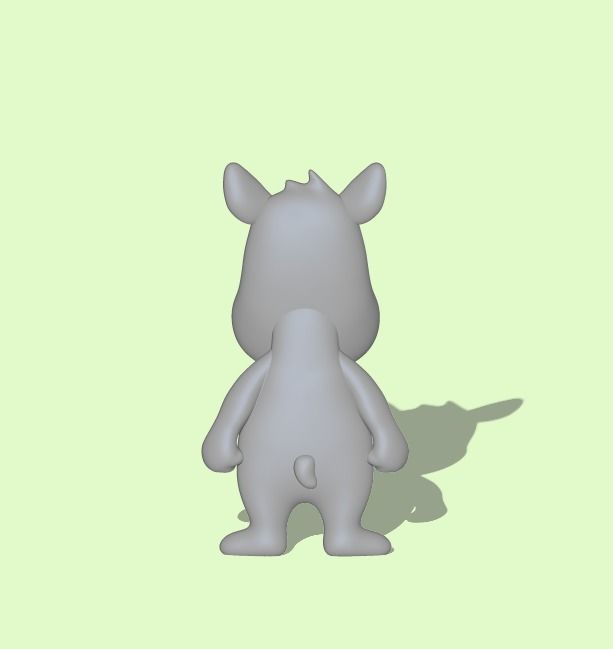 Rhino Flat 3D print model_3