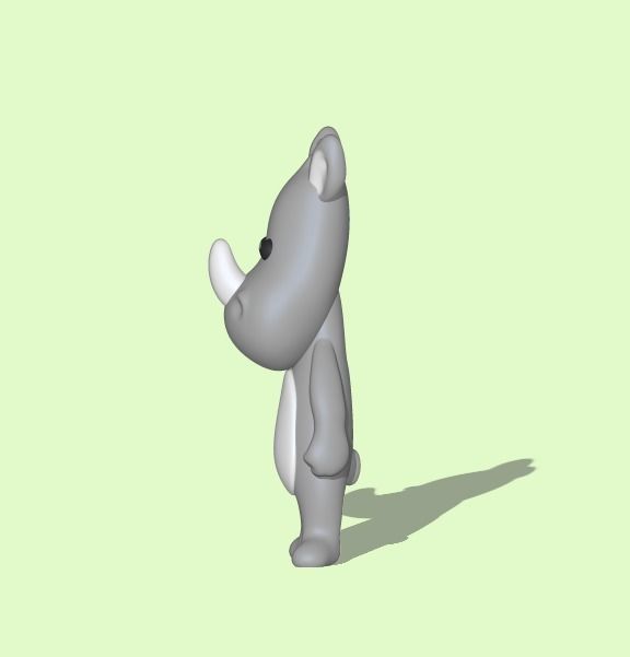 Rhino Flat 3D print model_2
