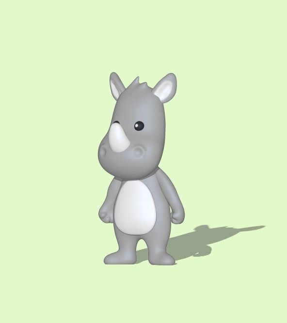 Rhino Flat 3D print model_1