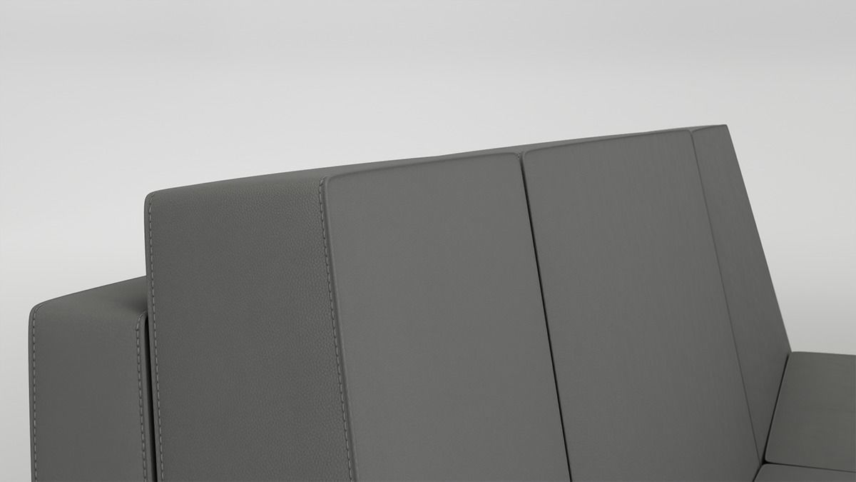 Sofa 02 HightPoly  LowPoly 3D model_3