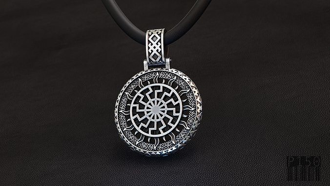 pendant black sun 3D print model
