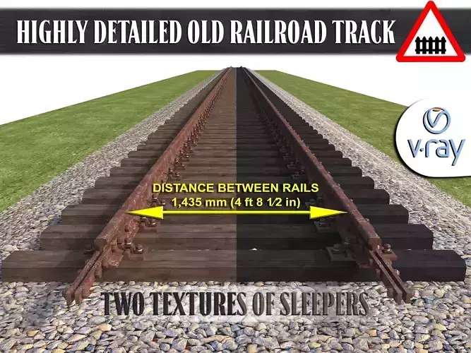 Old railway on wooden sleepers