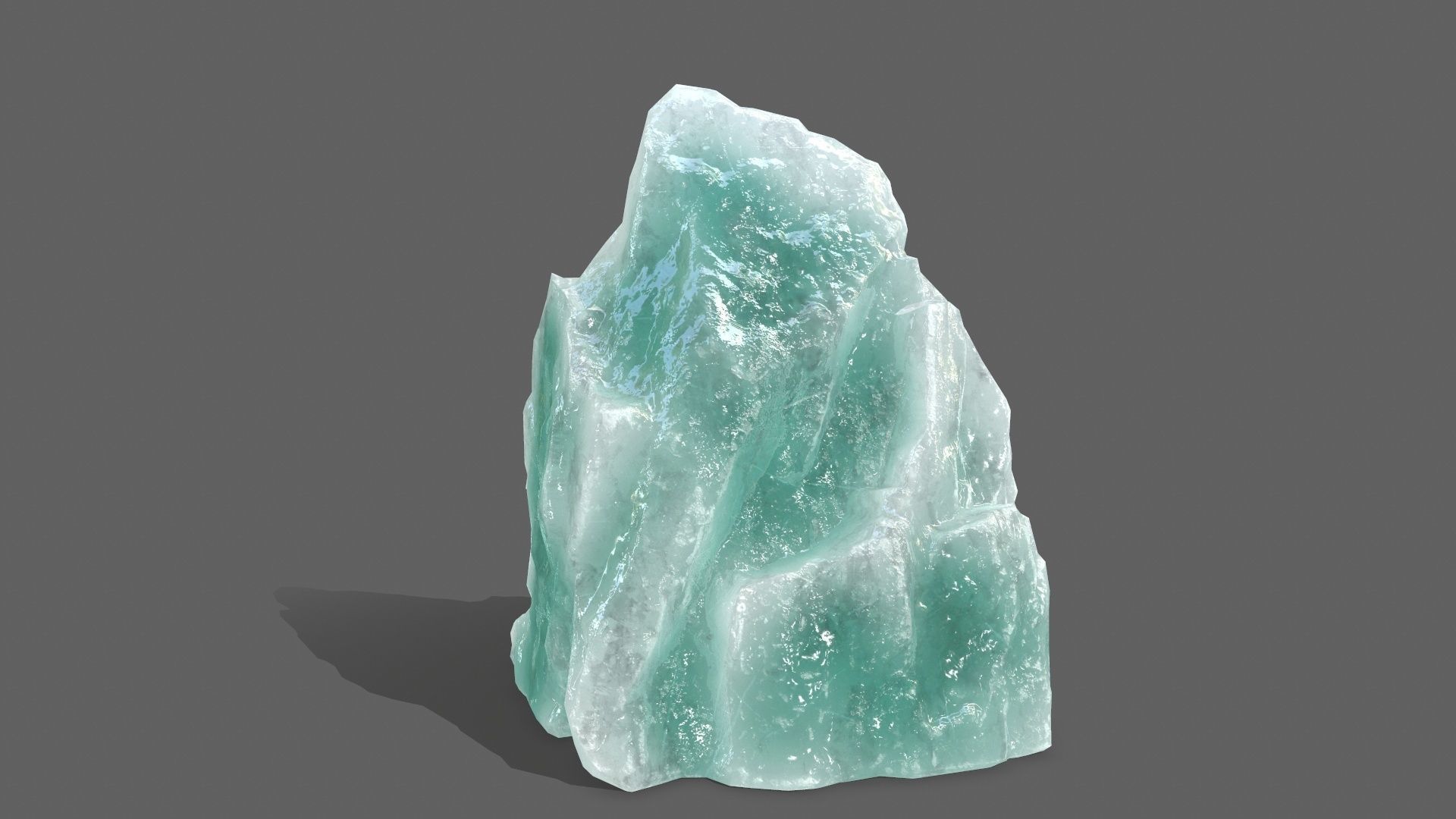 Ice Set piece of aquamarine Low-poly 3D model_20