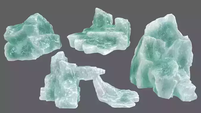 Ice Set piece of aquamarine