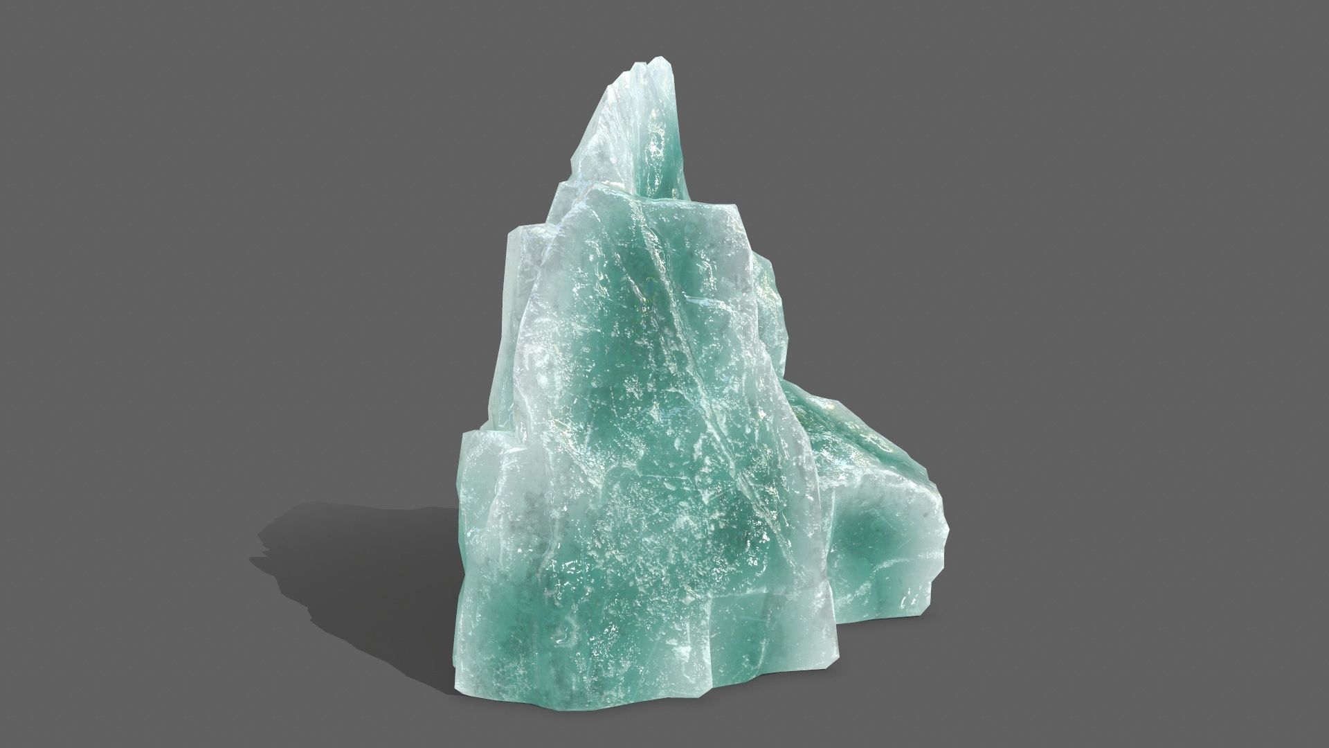 Ice Set piece of aquamarine Low-poly 3D model_18