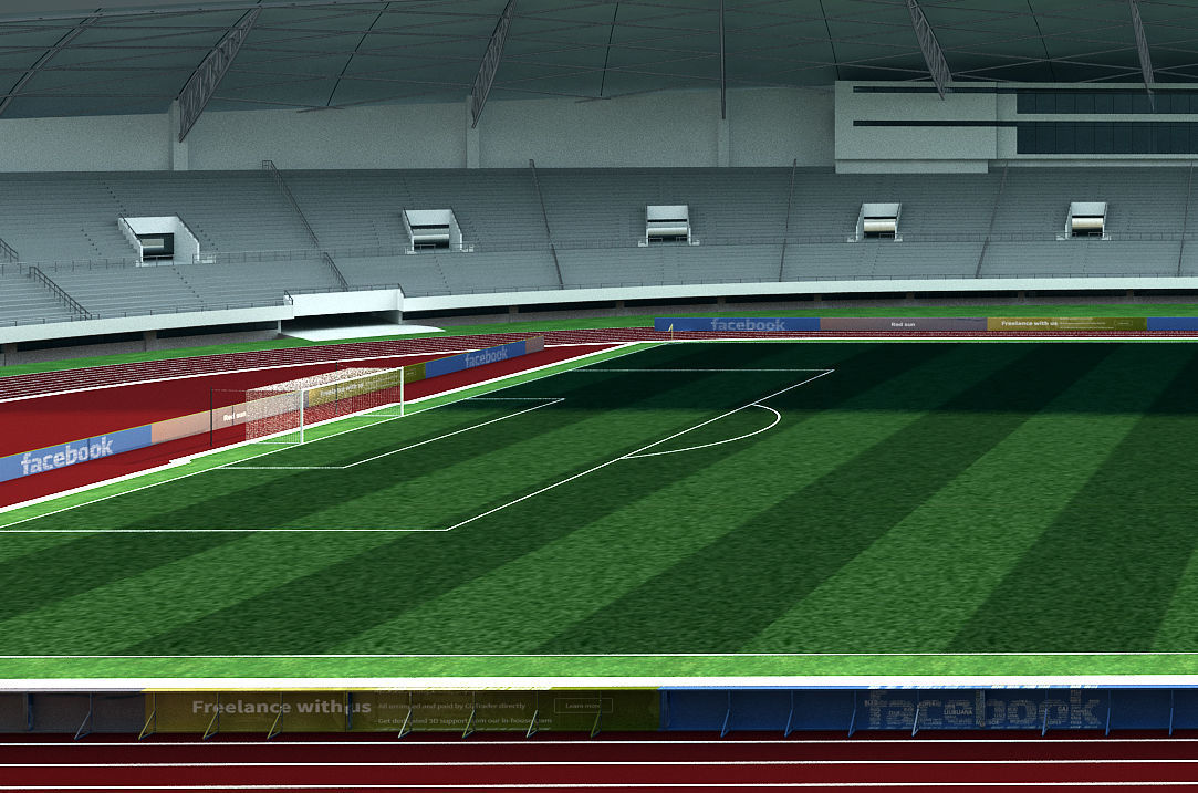 Football Soccer stadium  3D model_3