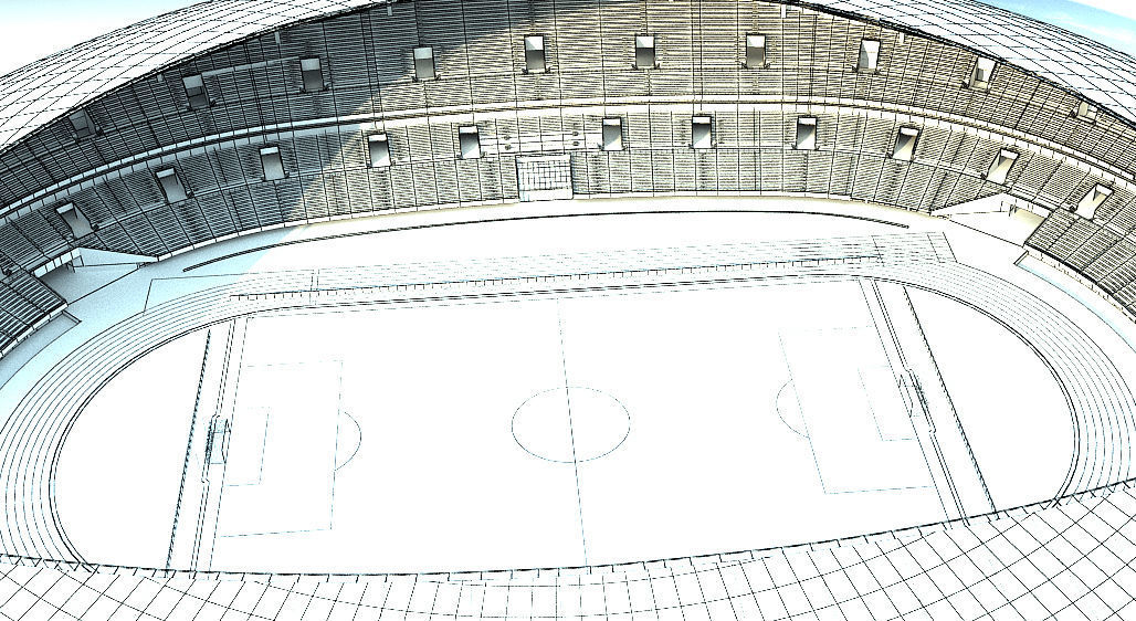Football Soccer stadium  3D model_10
