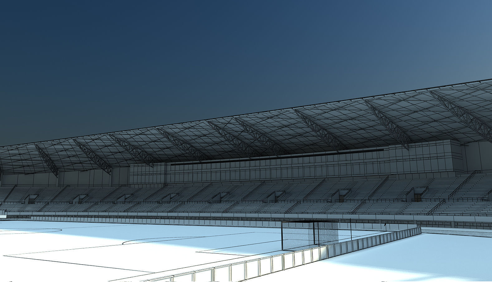 Football Soccer stadium  3D model_8